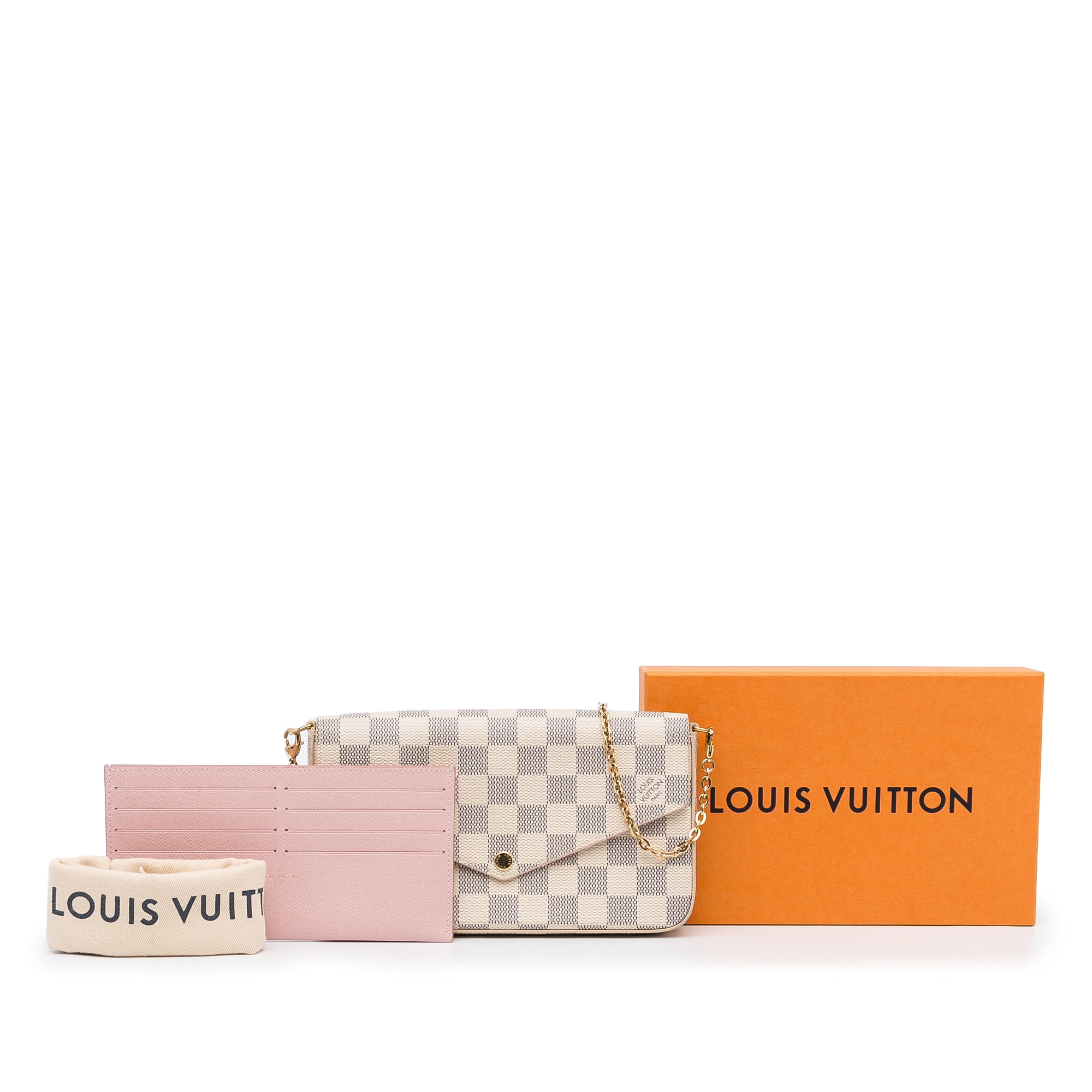 Louis Vuitton Damier Azur Pochette Felicie White Cloth ref.584956 - Joli  Closet