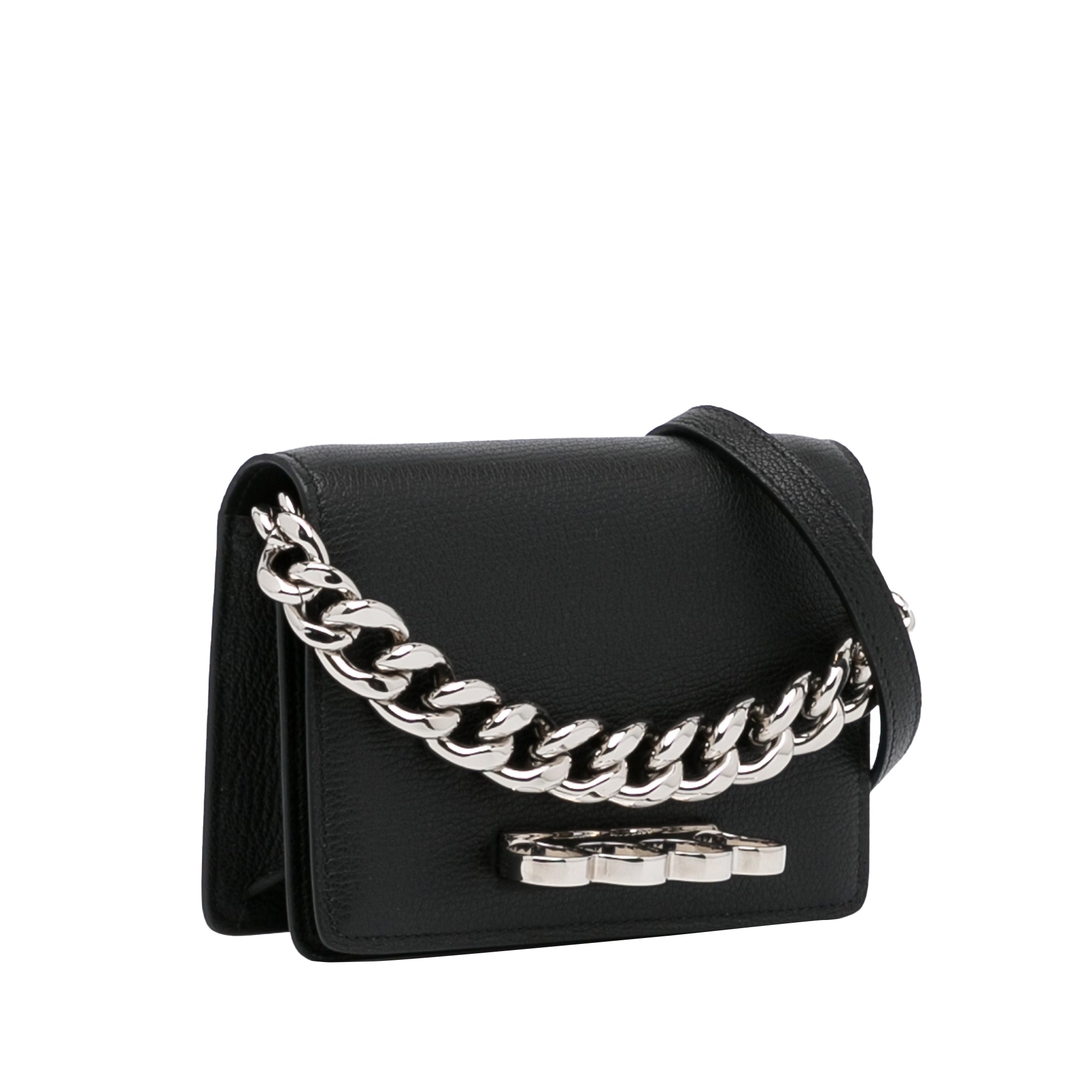 Alexander McQueen Leather Chain-Link Clutch-Bag - ShopStyle Clutches