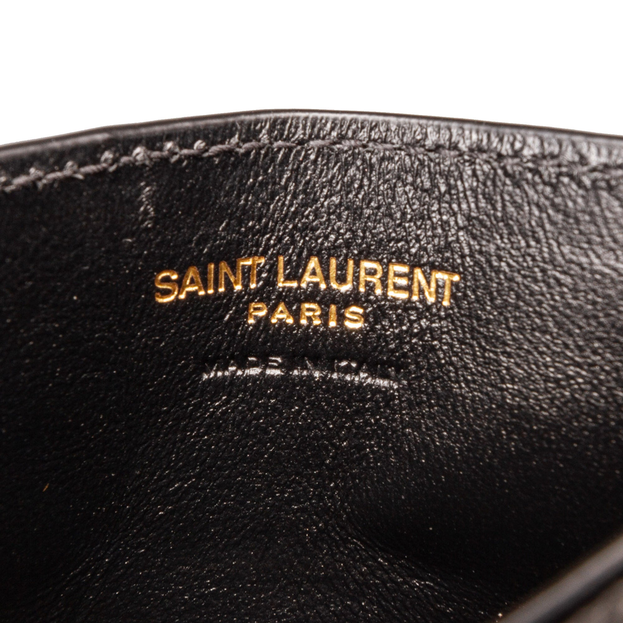 Saint Laurent Monogram Zipped Cardholder - Brown
