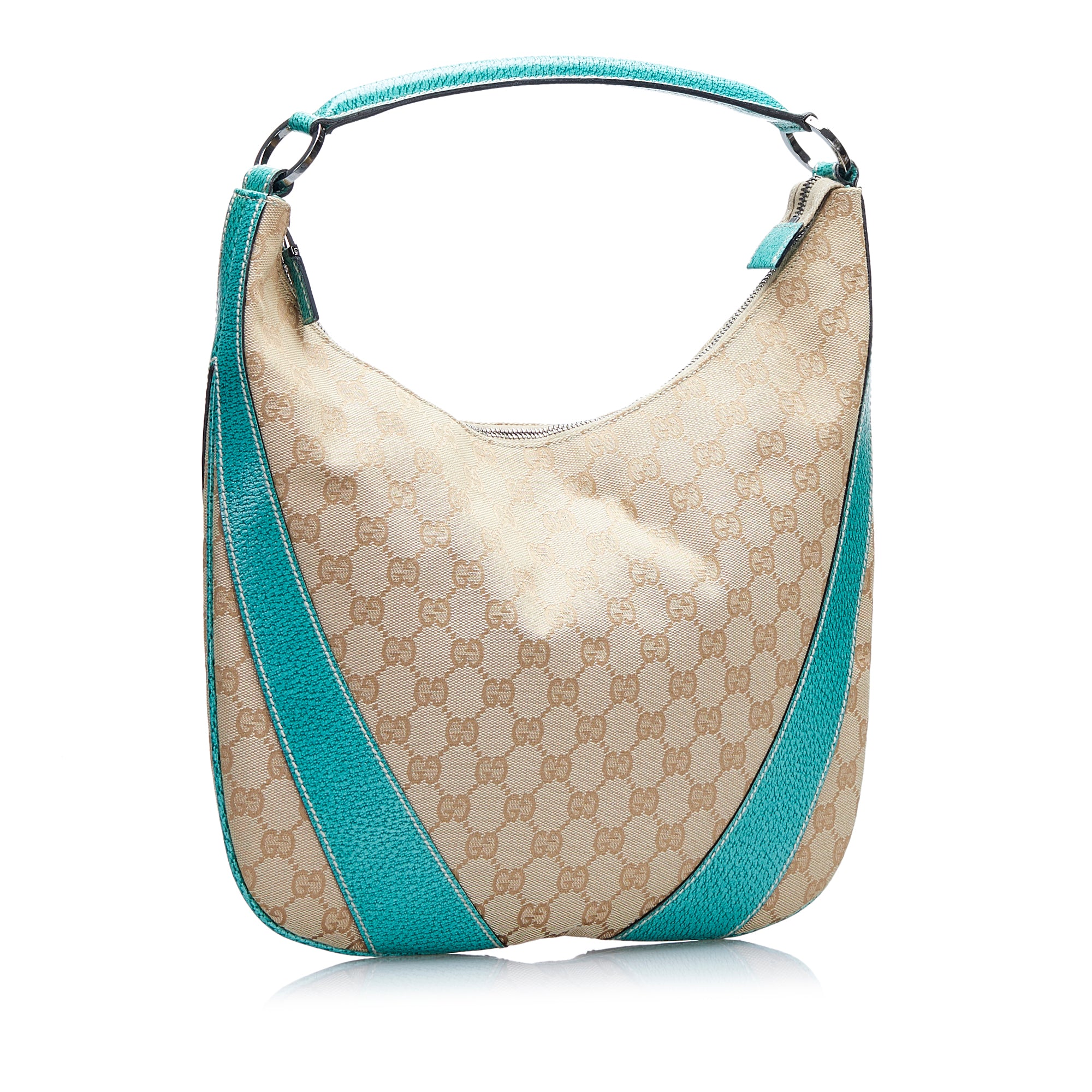 New Gucci Brown GG Canvas Hobo Bag