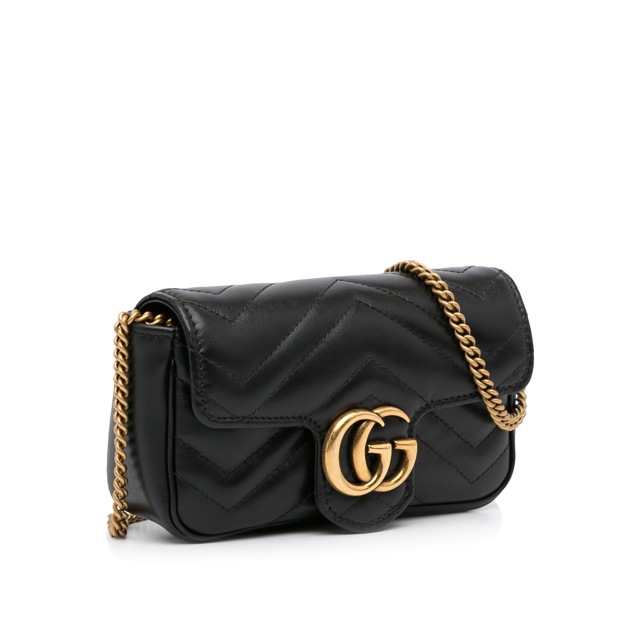 Gucci GG Marmont Velvet Supermini Bag in Black