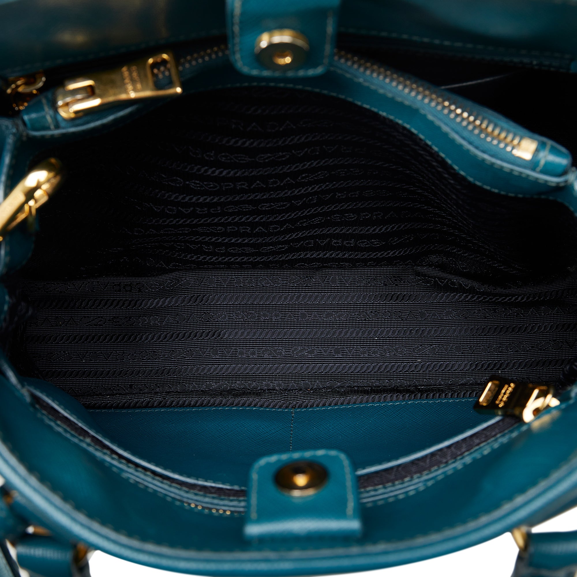 Prada Vintage - Saffiano Leather Lux Promenade Satchel Bag - Blue