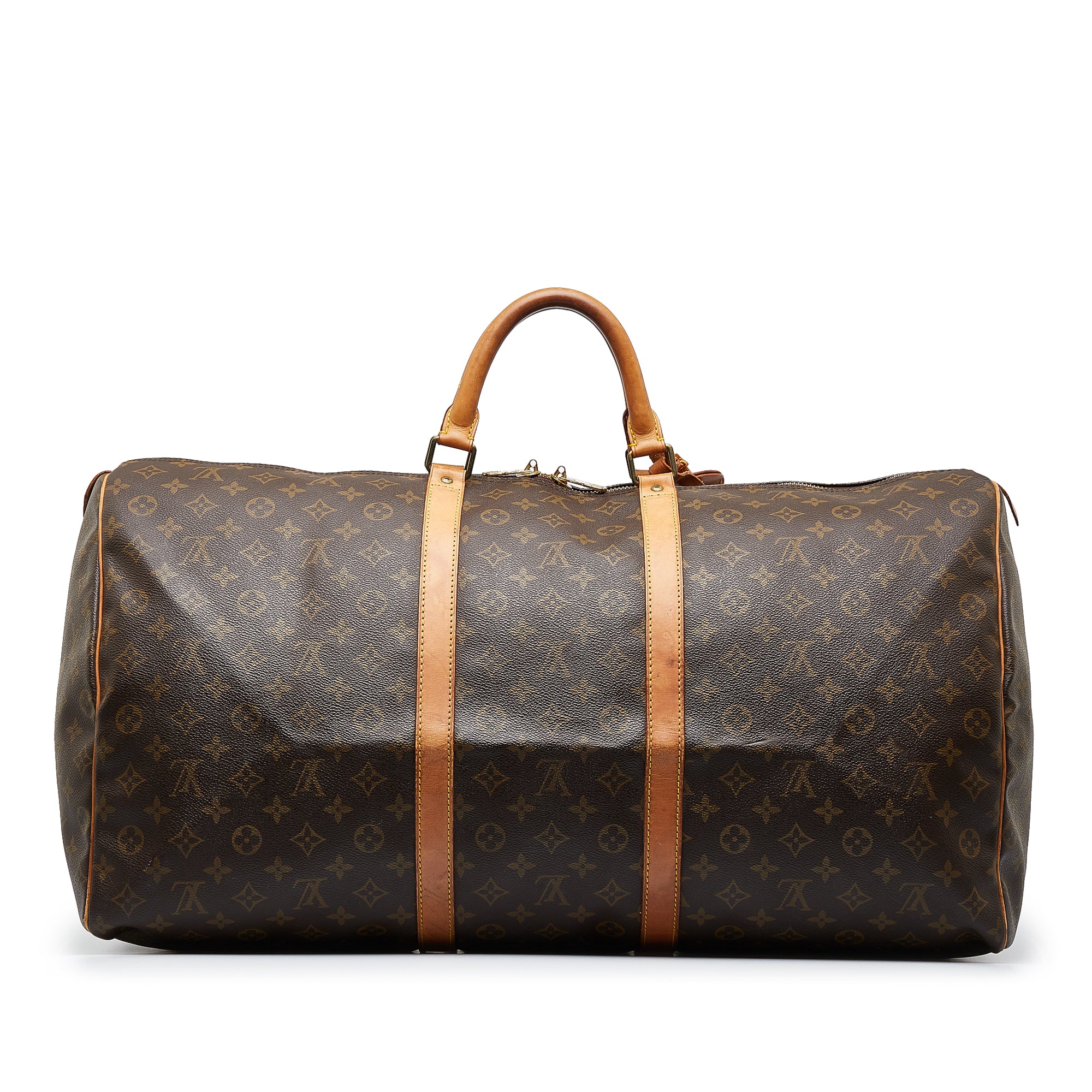 Keepall Louis Vuitton Travel bag Dark brown Leather ref.630674