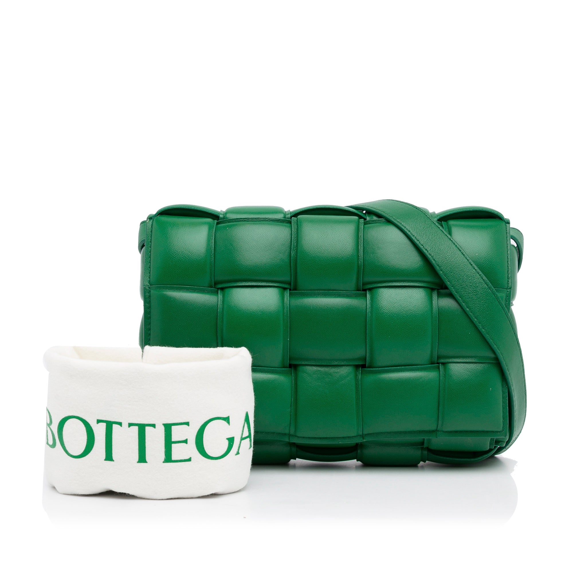 Bottega Veneta Padded Cassette Crossbody Bag in Green