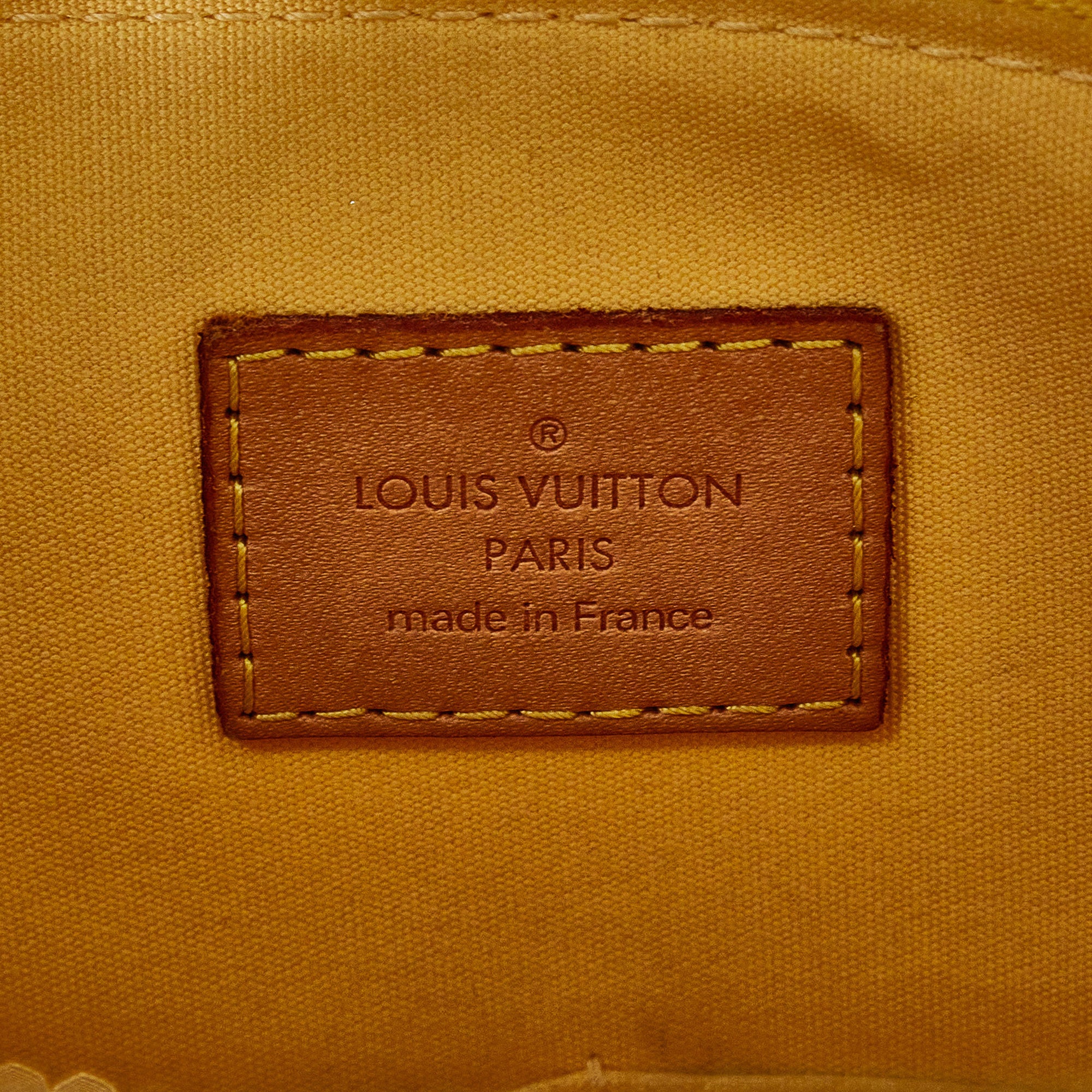 Yellow Louis Vuitton Monogram Vernis Alma PM Handbag – Designer