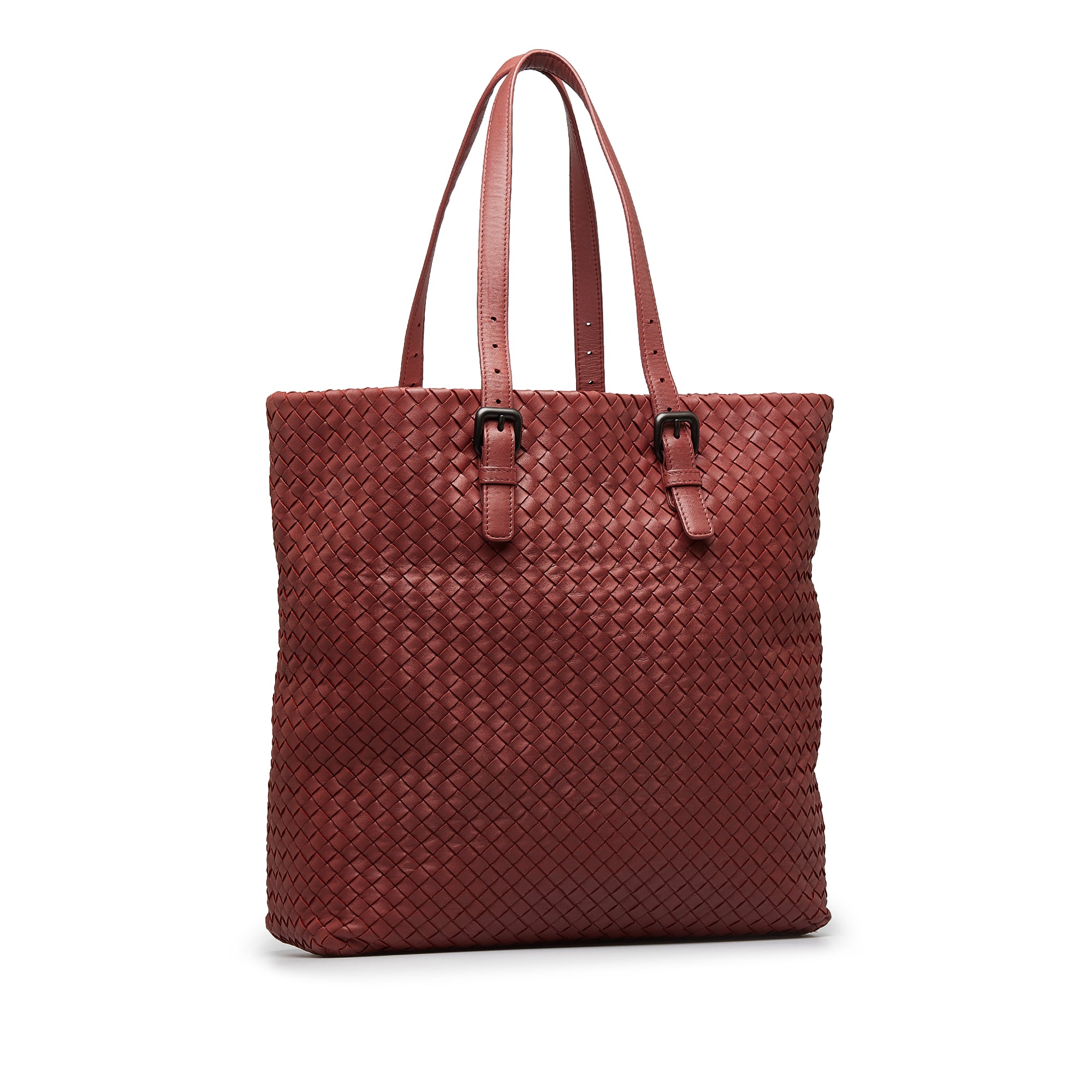 BOTTEGA VENETA Red Intrecciato Woven Nappa Leather Hobo Bag - 100% authentic