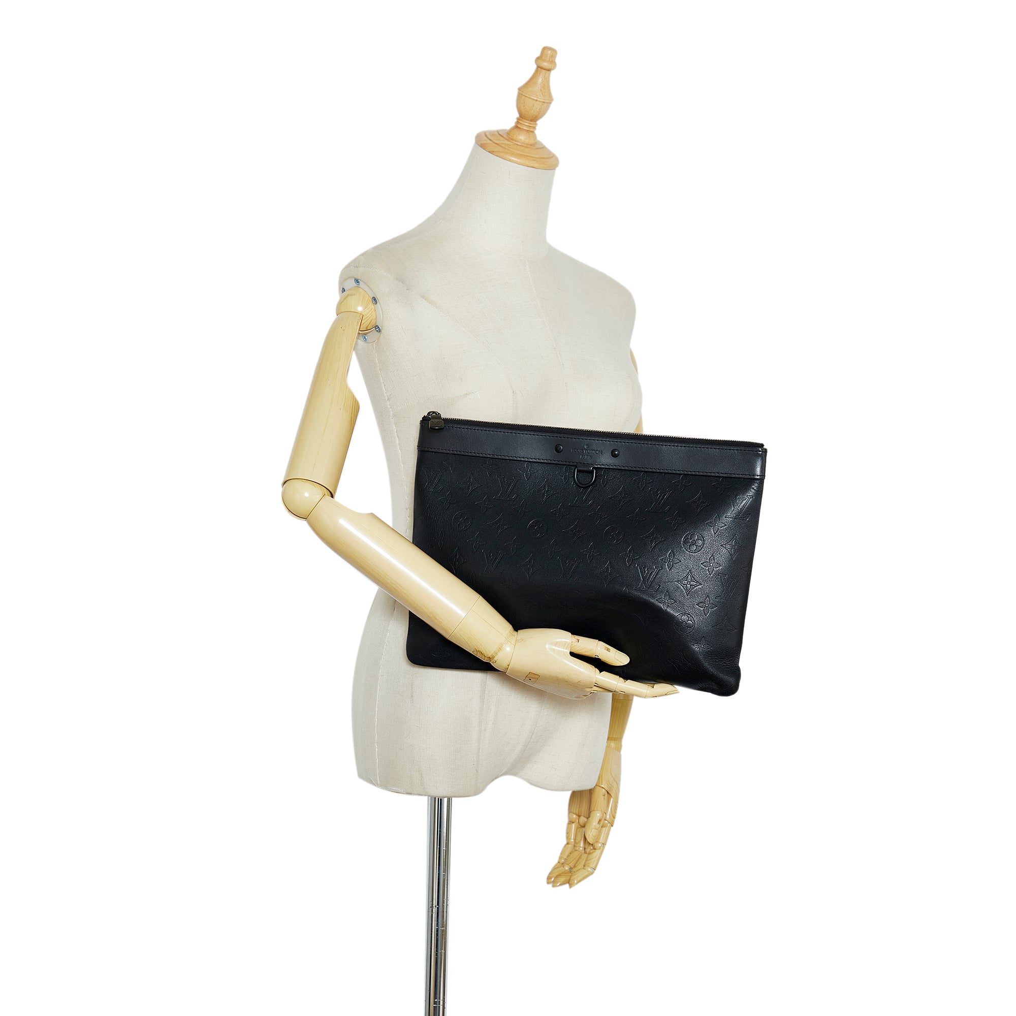 Louis Vuitton Monogram Shadow Discovery Pochette - Black Clutches, Handbags  - LOU387172