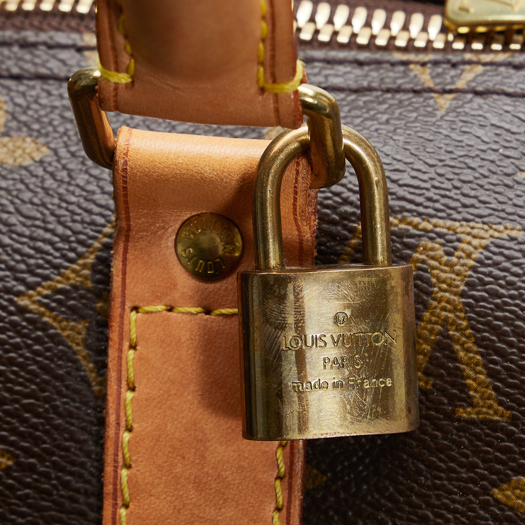 Louis Vuitton Monogram Padlock on Strap, Brown