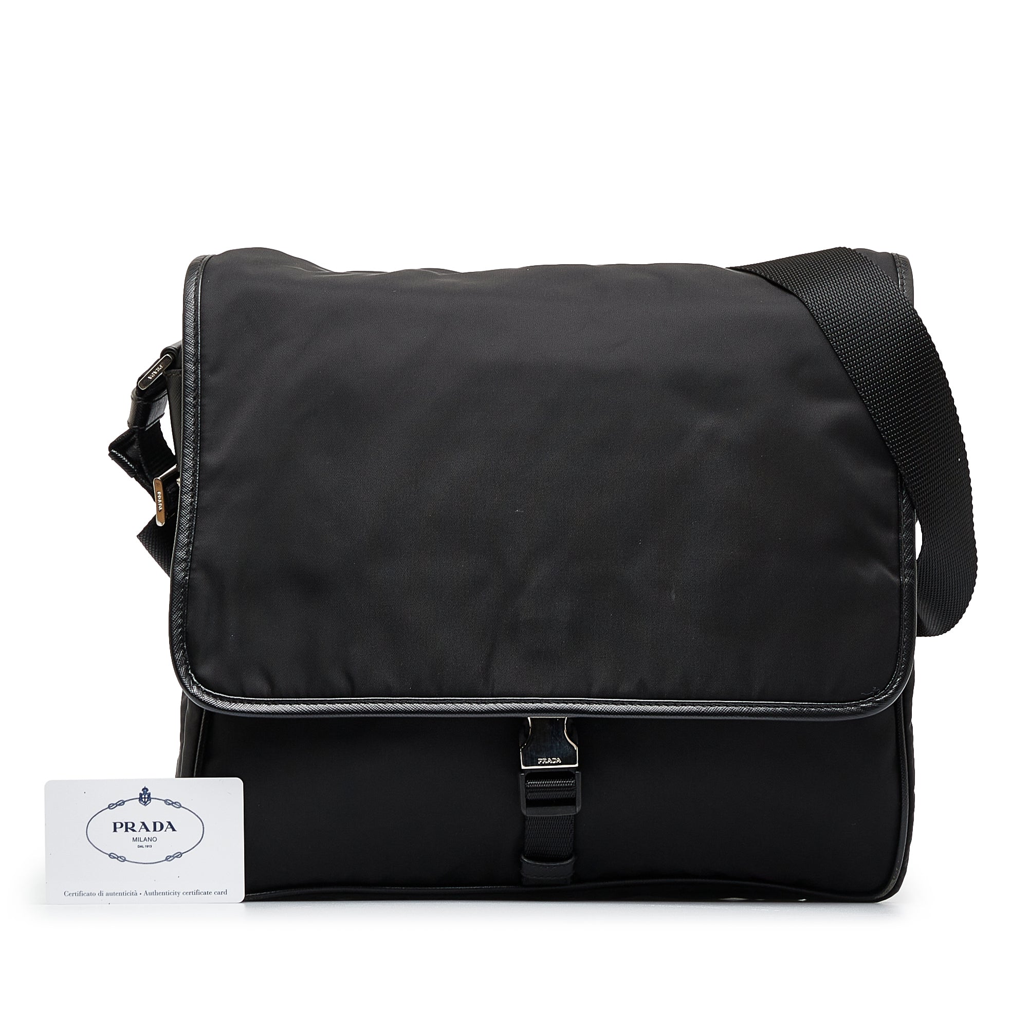 Prada Viaggio Flat Messenger Bag - Black Crossbody Bags, Handbags