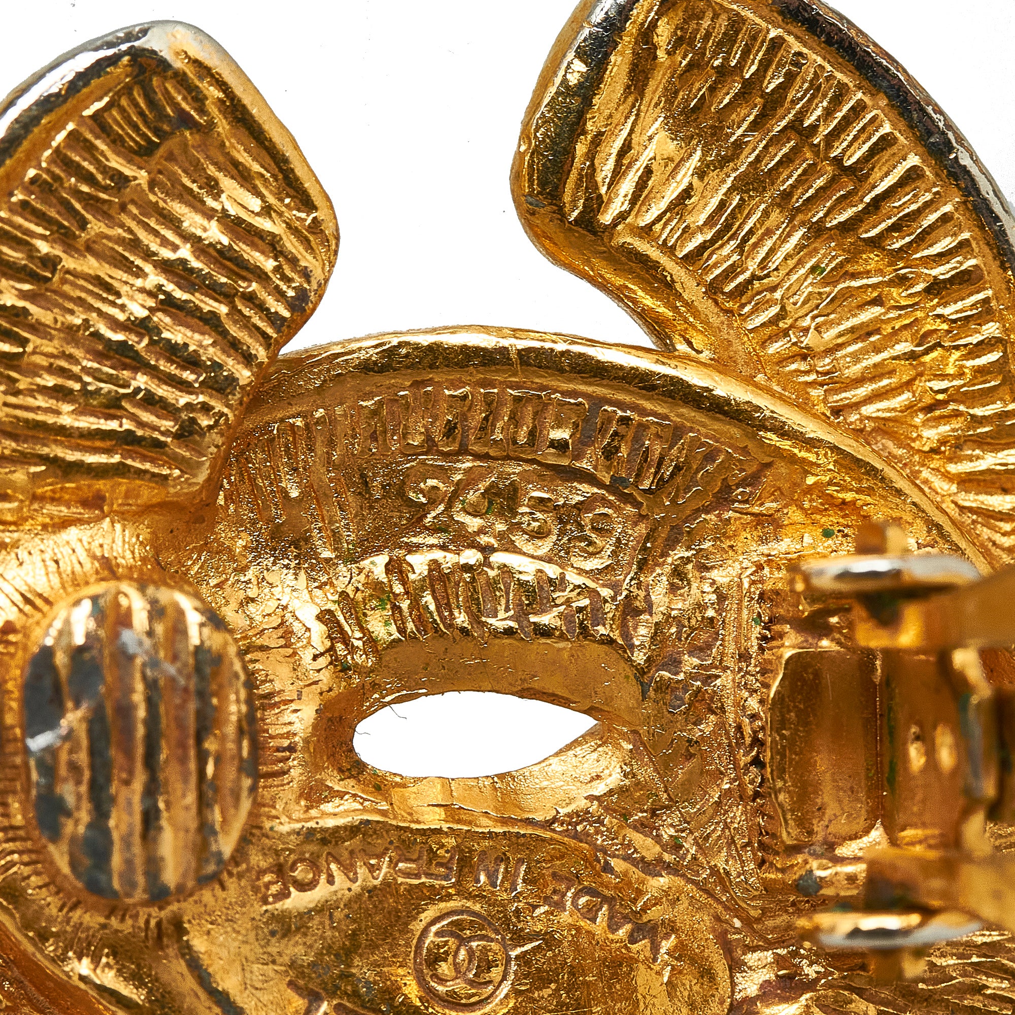 Gold Chanel CC Clip-On Earrings – Designer Revival