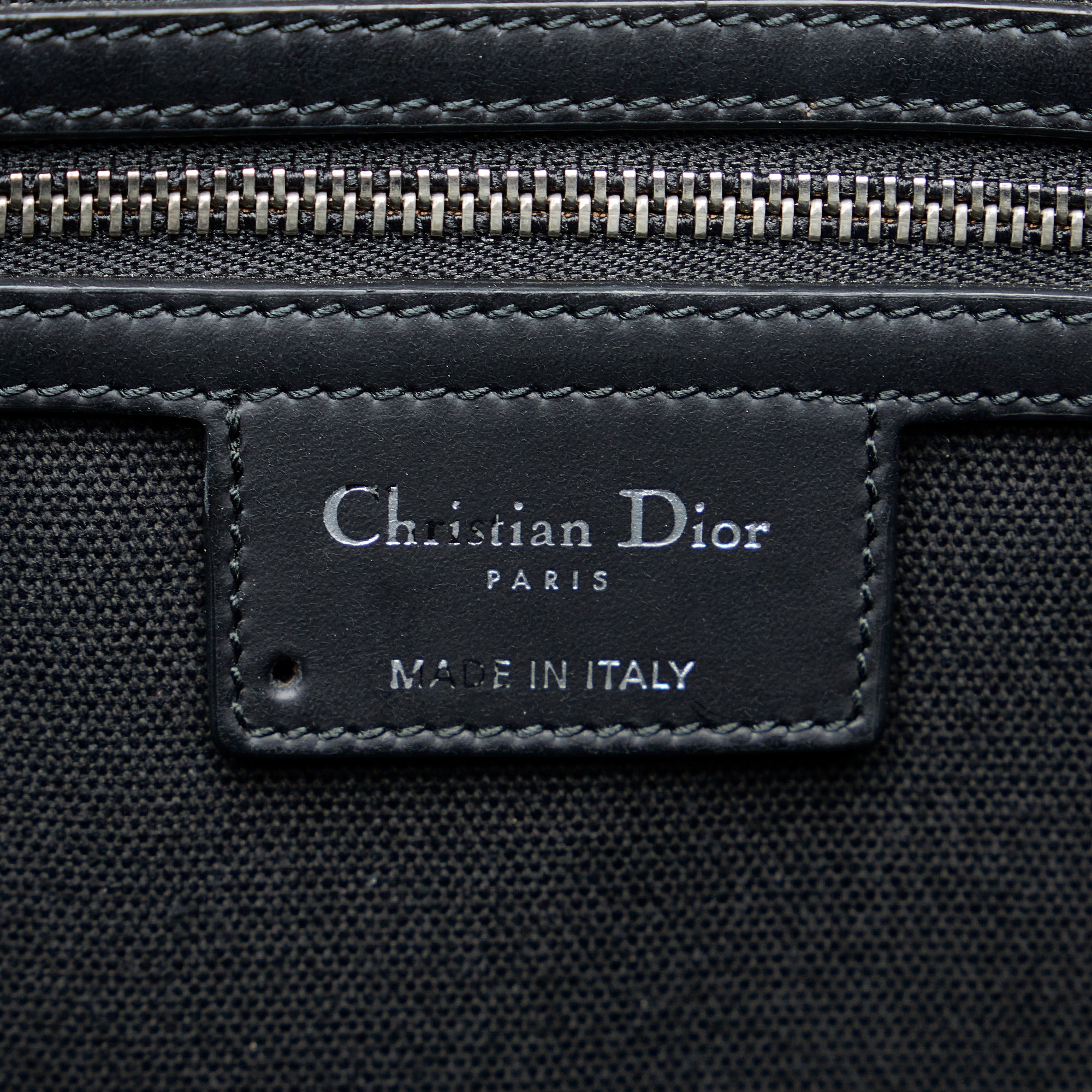 CHRISTIAN DIOR Panarea Quilted Cannage Rosato Canvas Tote Bag Black