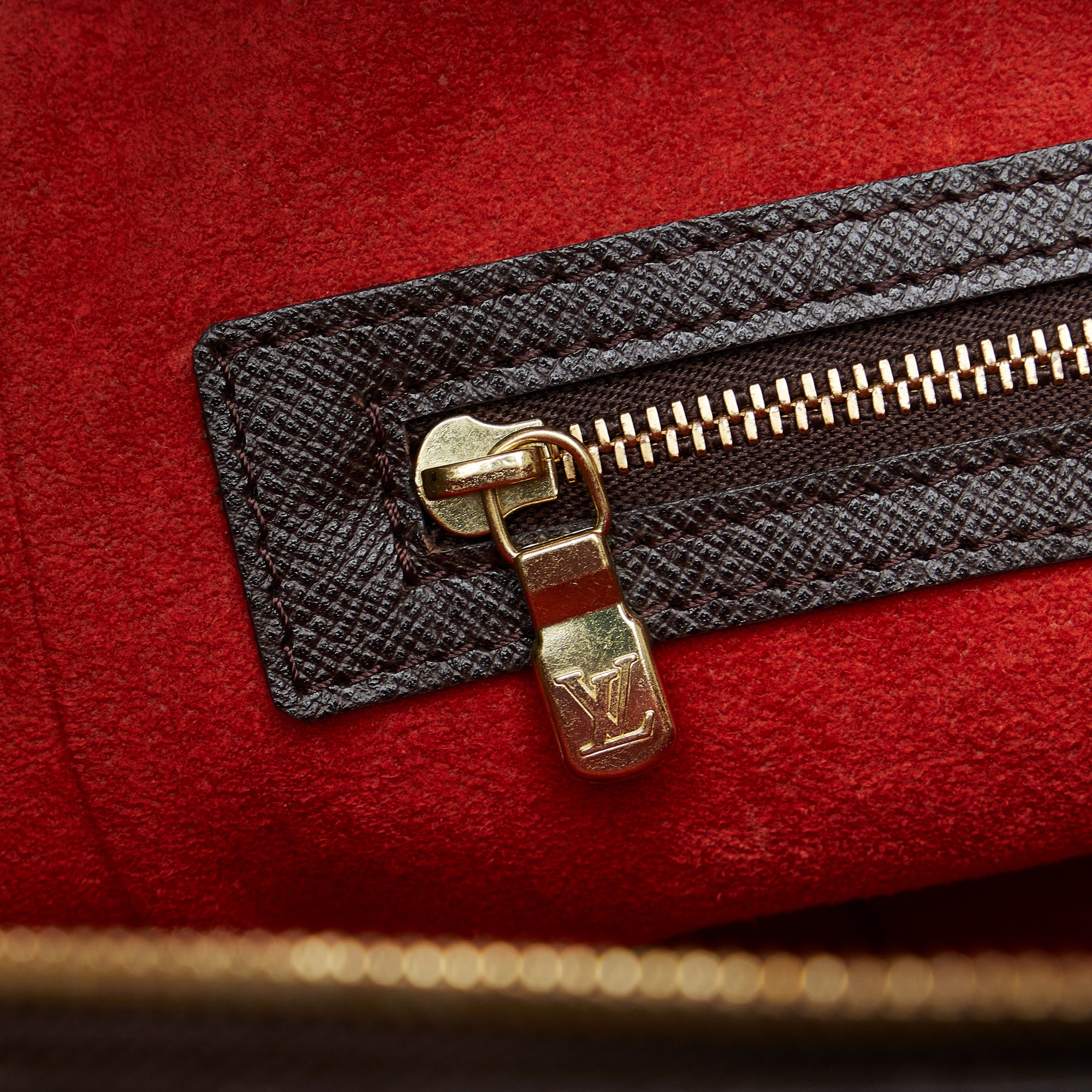 Louis Vuitton Damier Ebene Canvas Leather Brera Handbag Auction