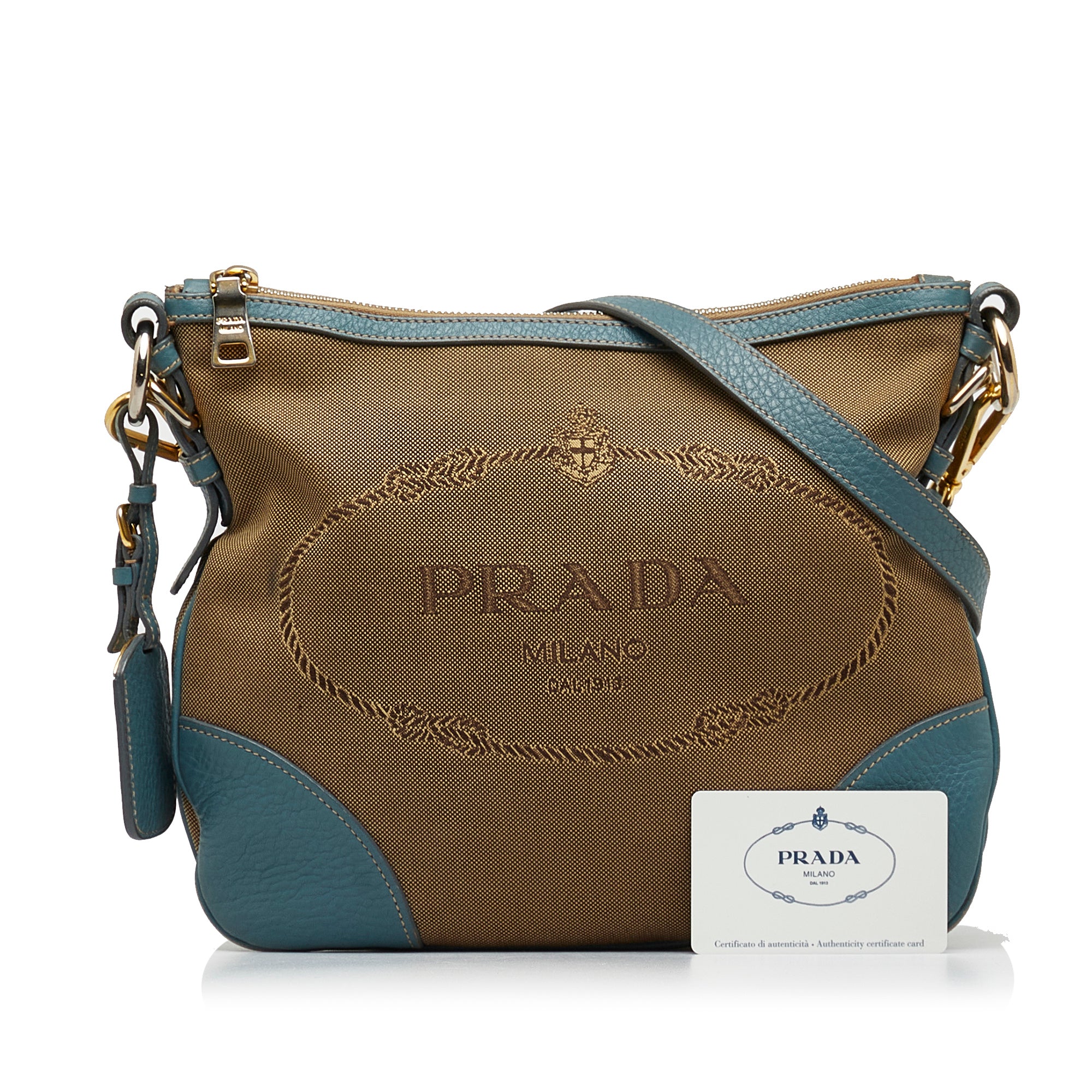 Prada Canapa Tote Bag Handbag Denim Women Mini S size with guarantee card