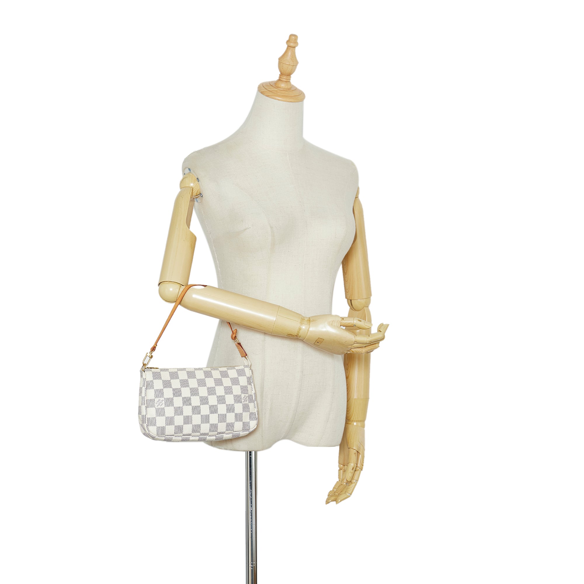 Louis Vuitton White Damier Azur Canvas Pochette accessoires Bag