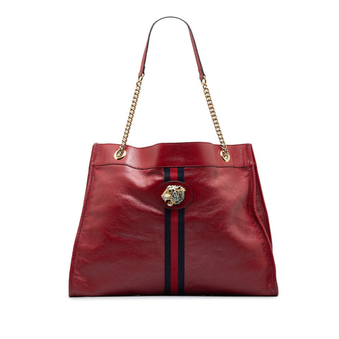 PoligoShops Revival Red Gucci Large Rajah Tote Bag sac