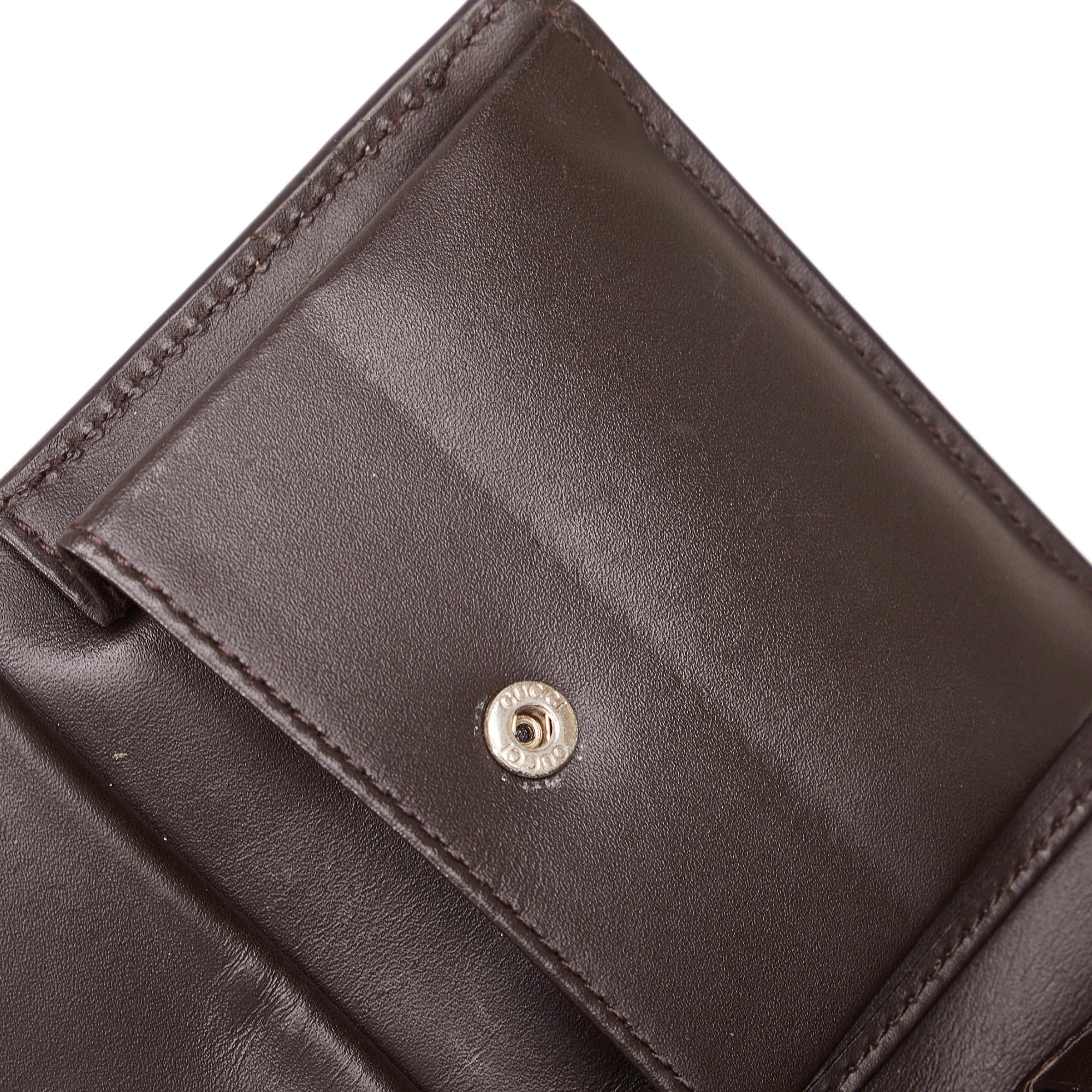 Gucci Supreme Canvas GG Monogram Compact Wallet Brown - MyDesignerly
