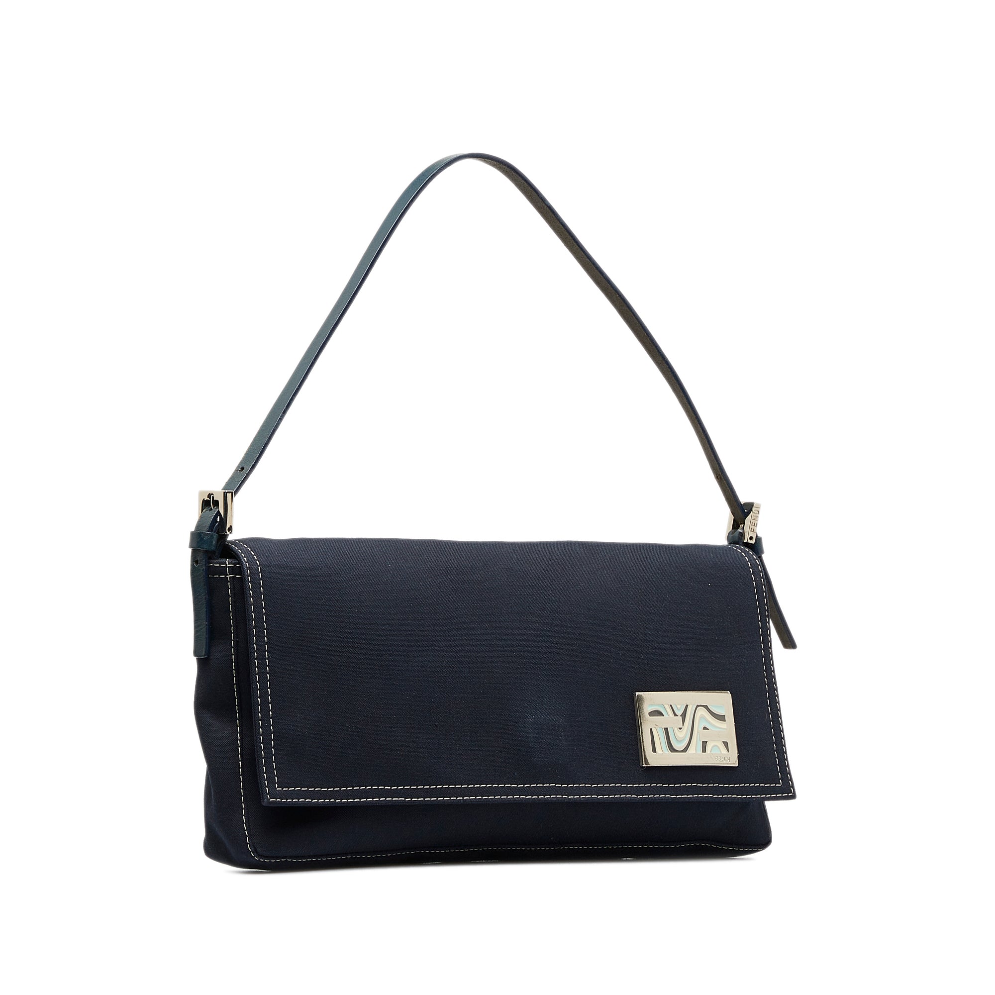 Fendi Blue/Brown Denim and Leather Baguette Crossbody Bag Fendi | The  Luxury Closet