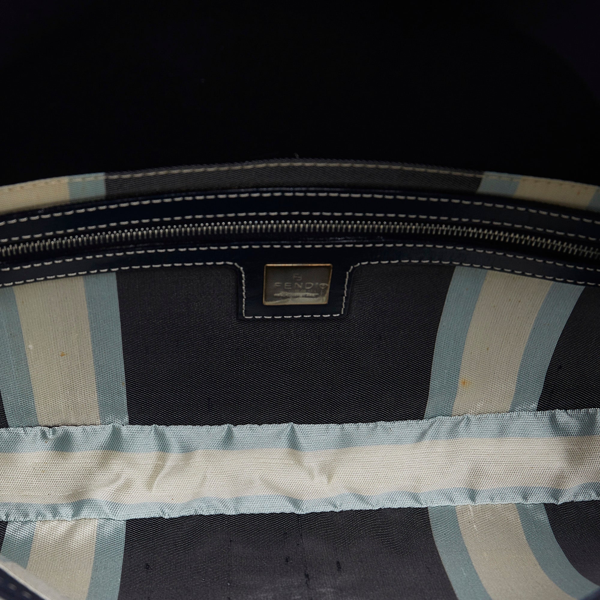 Baguette handbag Fendi Blue in Denim - Jeans - 25573205