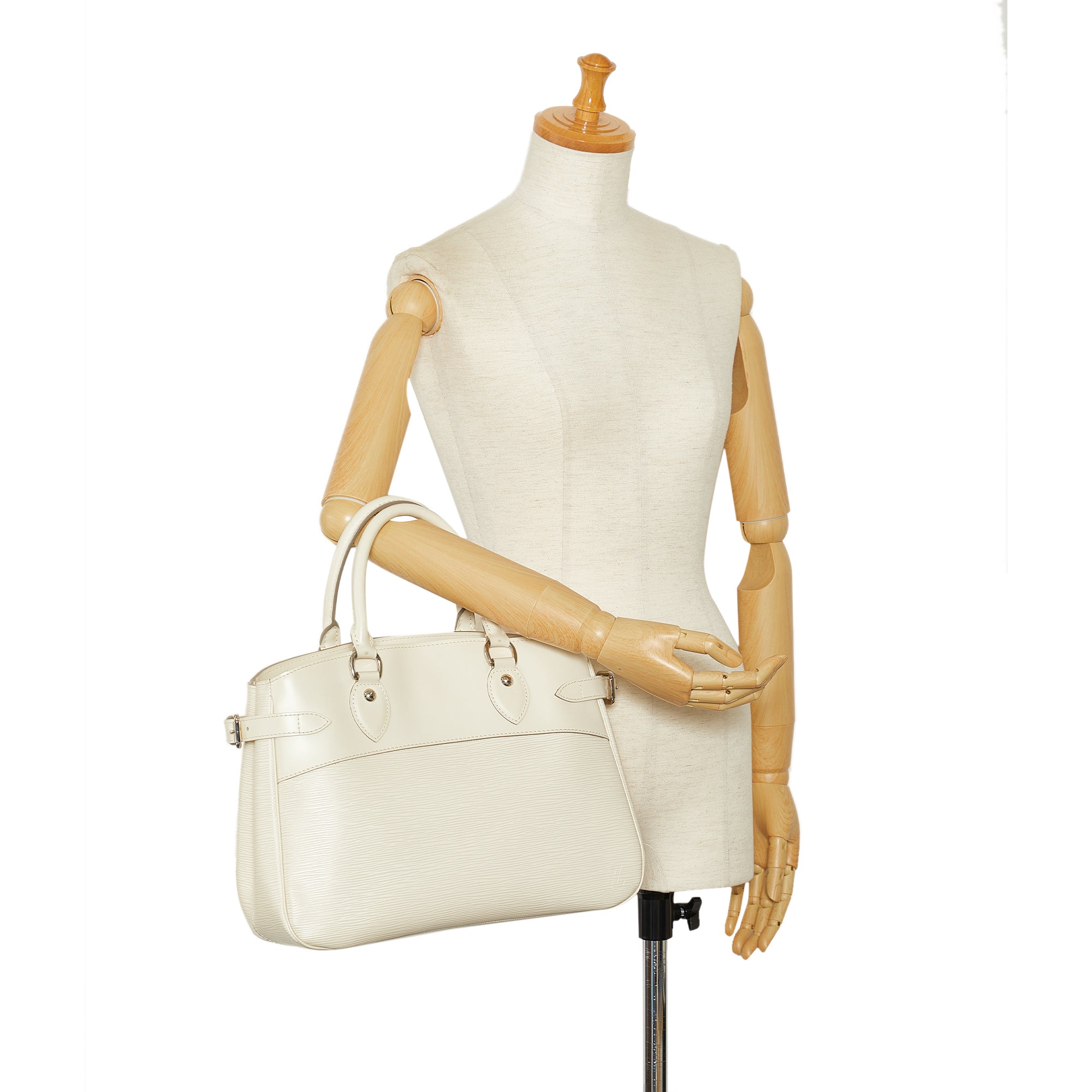 White Louis Vuitton Epi Passy PM Handbag