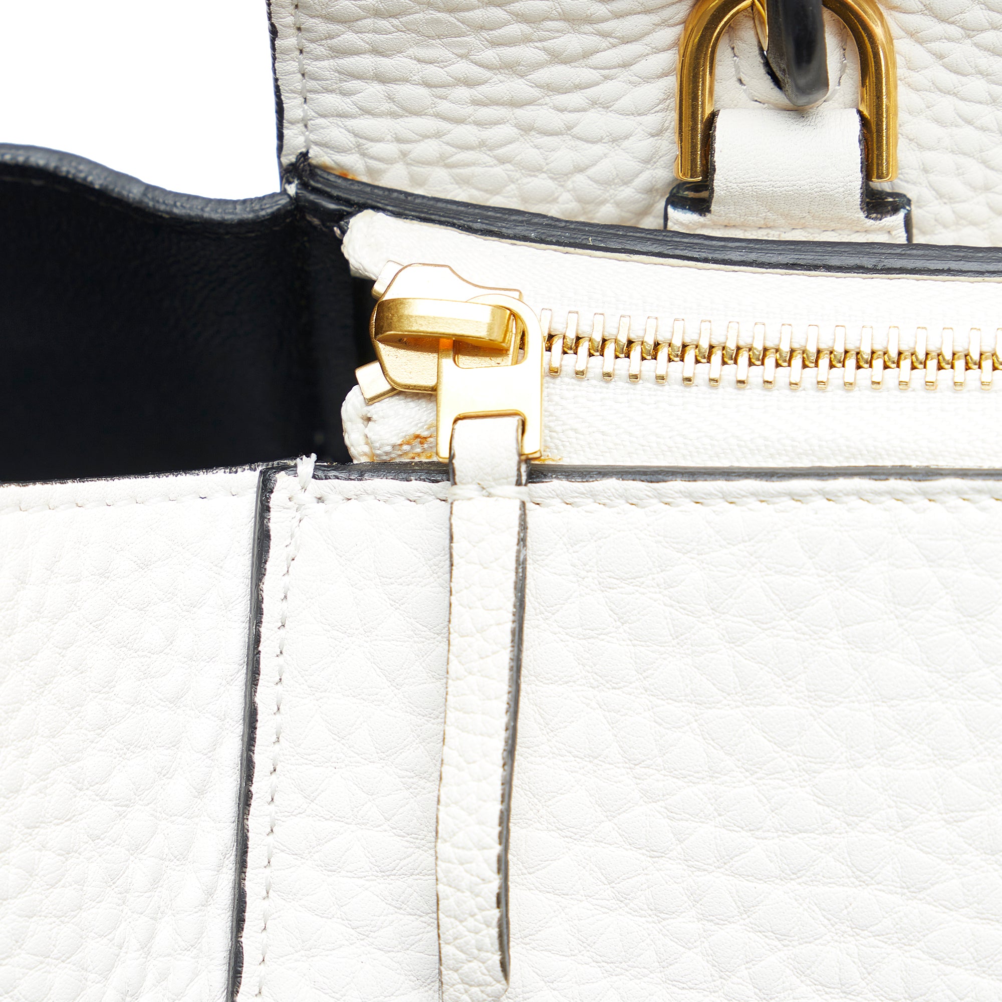 White Celine Mini Belt Satchel – Designer Revival
