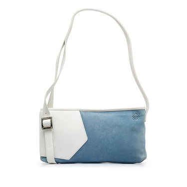 Loewe Puzzle Medium Calfskin Leather Shoulder Bag Aqua Light Blue