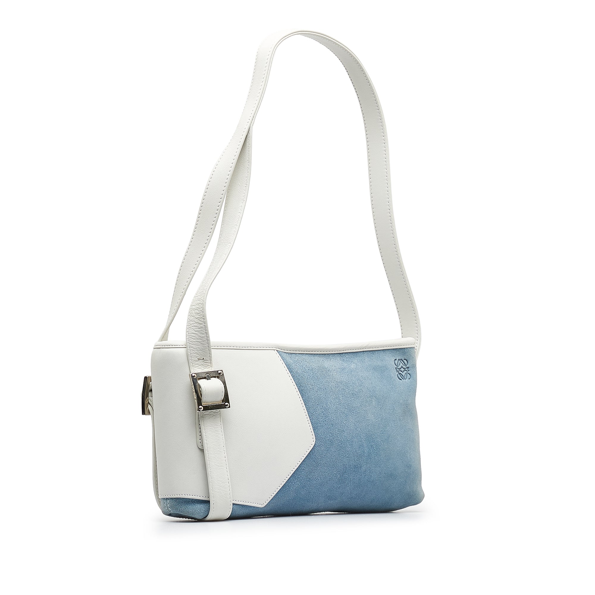 Anagram Leather Trimmed Bag Strap in Blue - Loewe