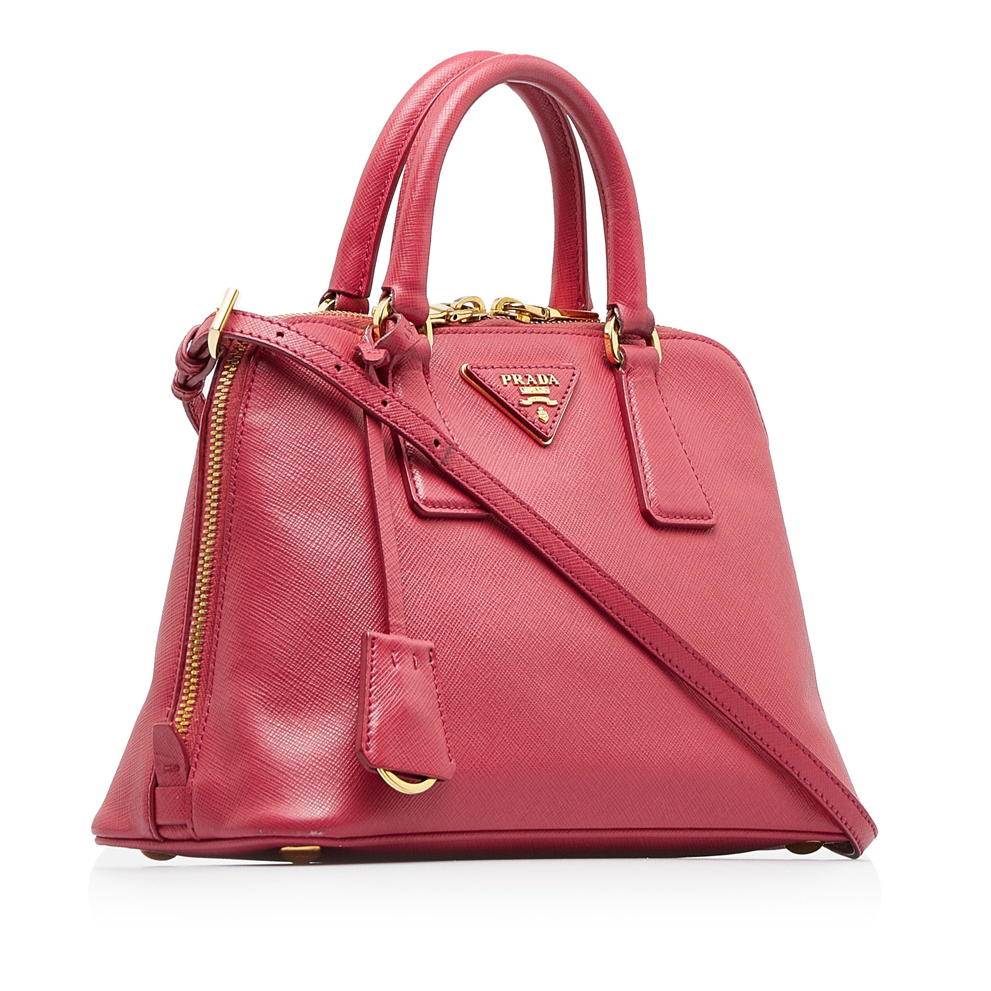 Prada Promenade Womens Shoulder Bags, Red, Mini