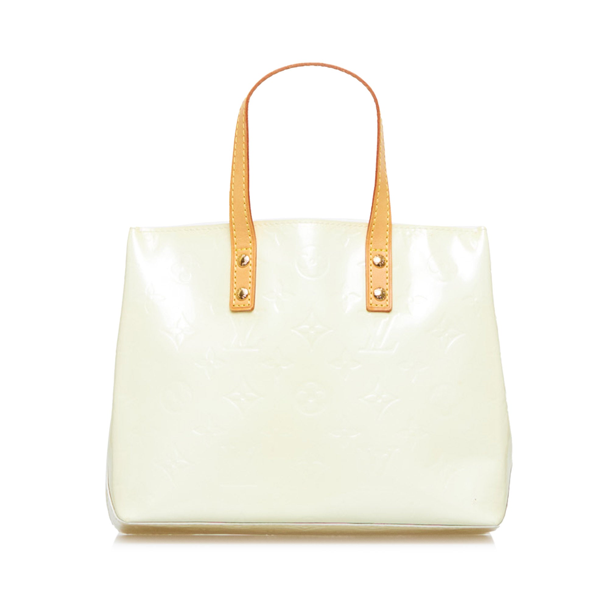 Louis Vuitton Louis Vuitton White Vernis Leather Reade PM Handbag