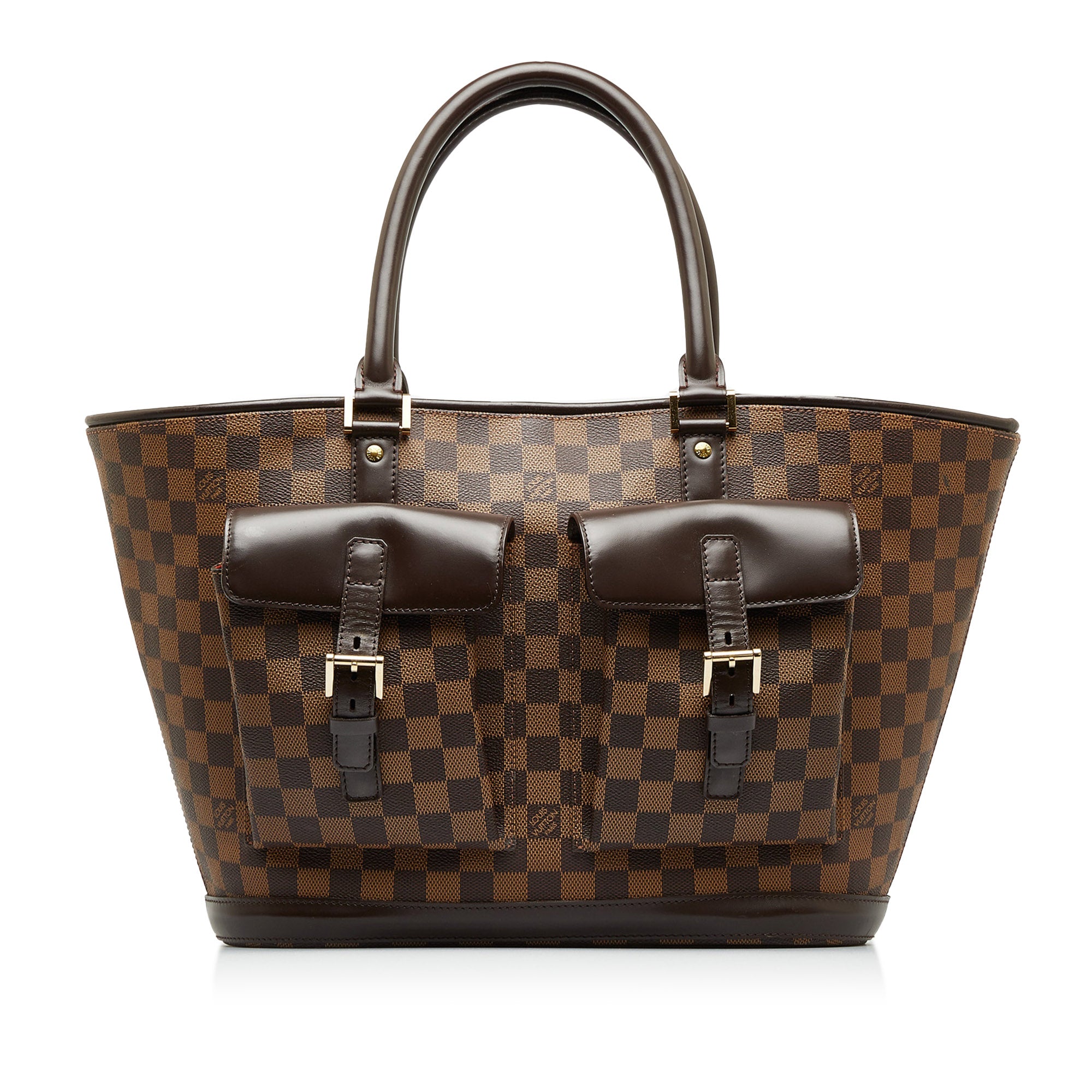 Pre-owned Louis Vuitton 2000 Sac Shopping Tote Bag In Brown