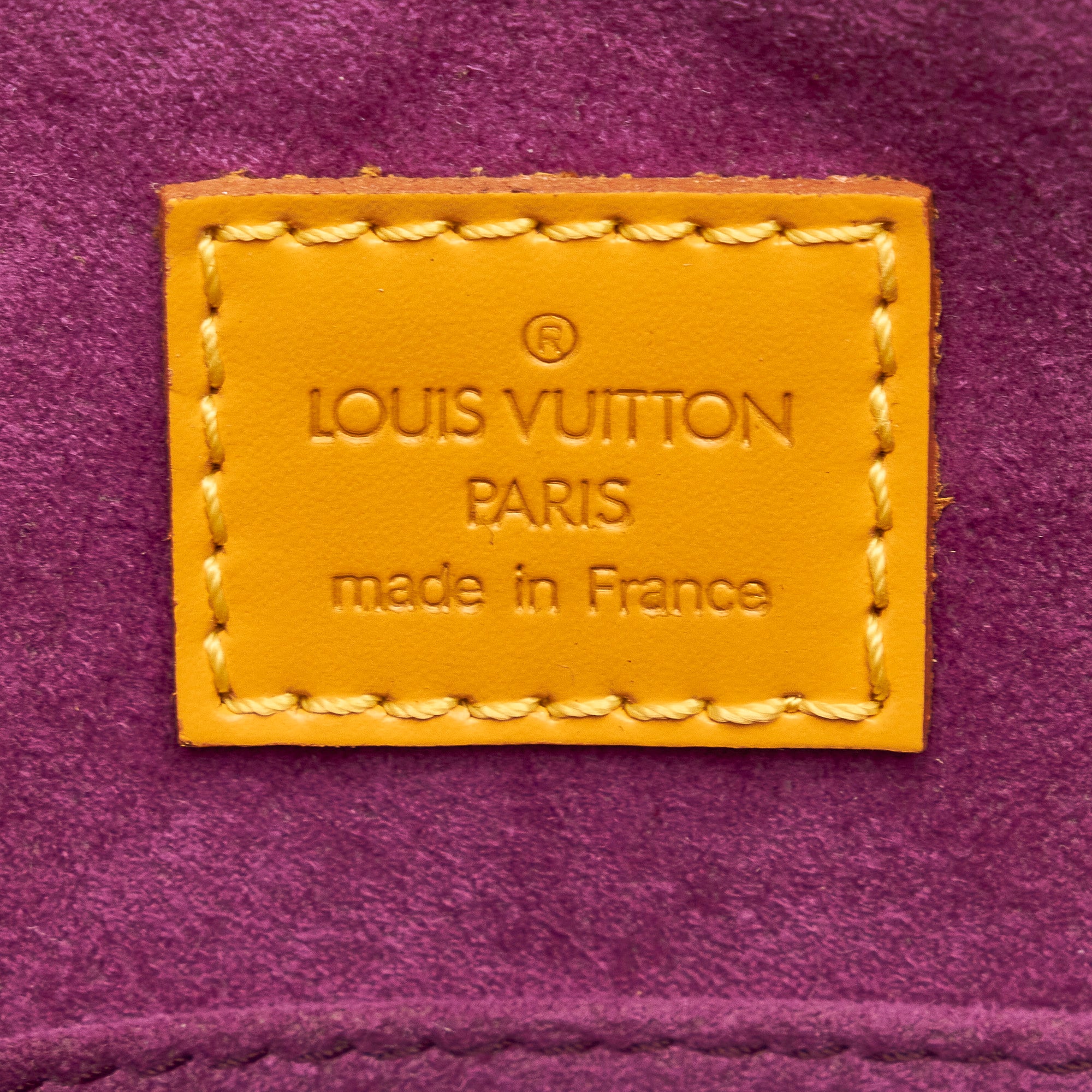 Louis Vuitton, Bags, Authentic Louis Vuitton Yellow Purple Leather Epi  Wallet