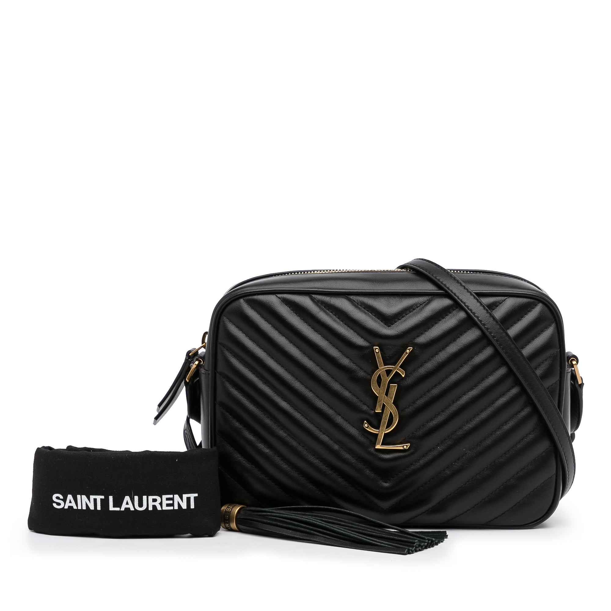 Saint Laurent Lou Crossbody Bag - Black