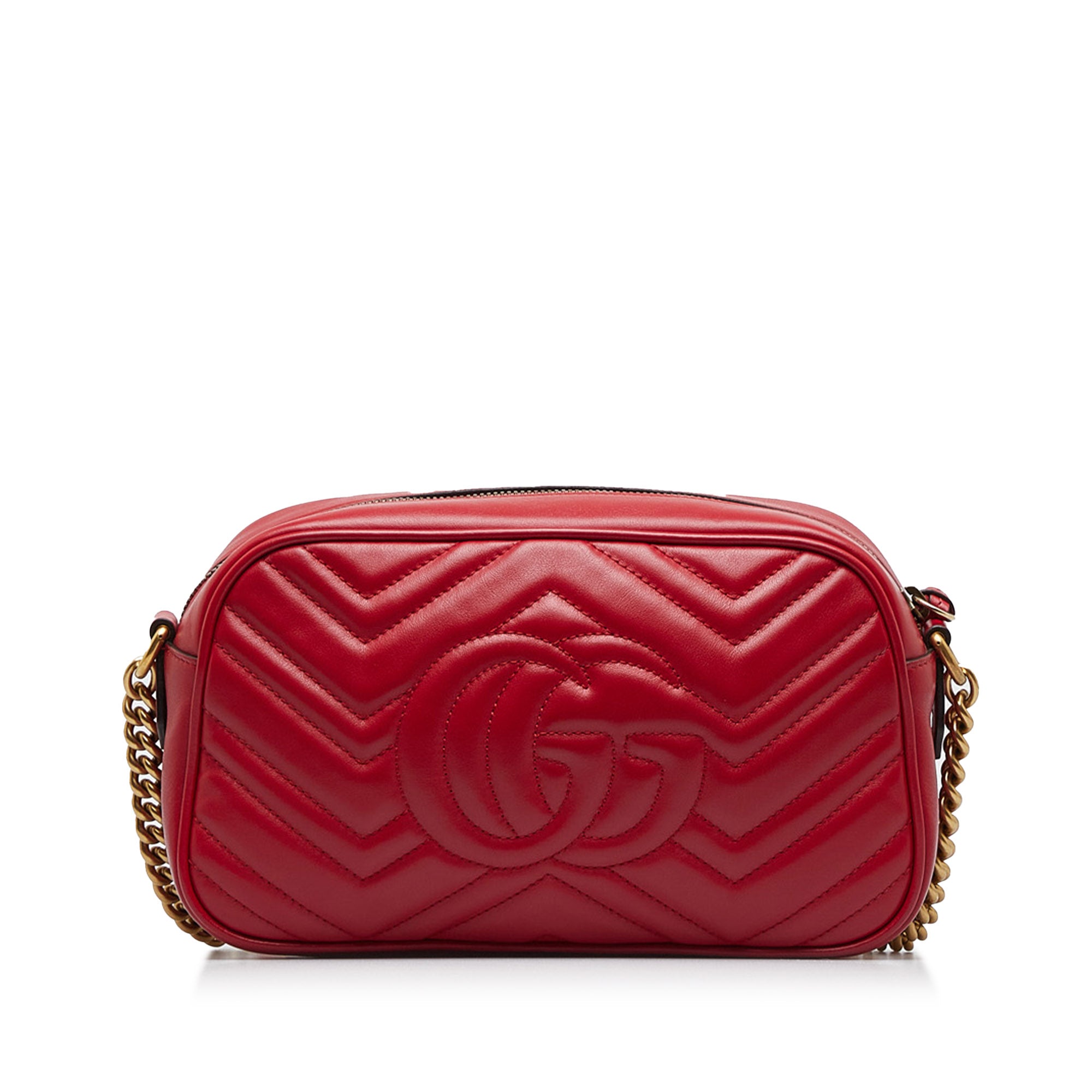Gucci 'GG Marmont Small' Shoulder Bag in Red