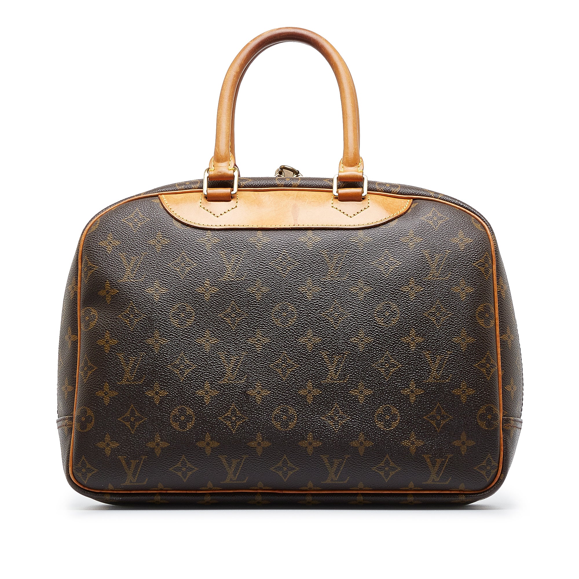 Authenticated Used Louis Vuitton Boston Bag Deauville Brown