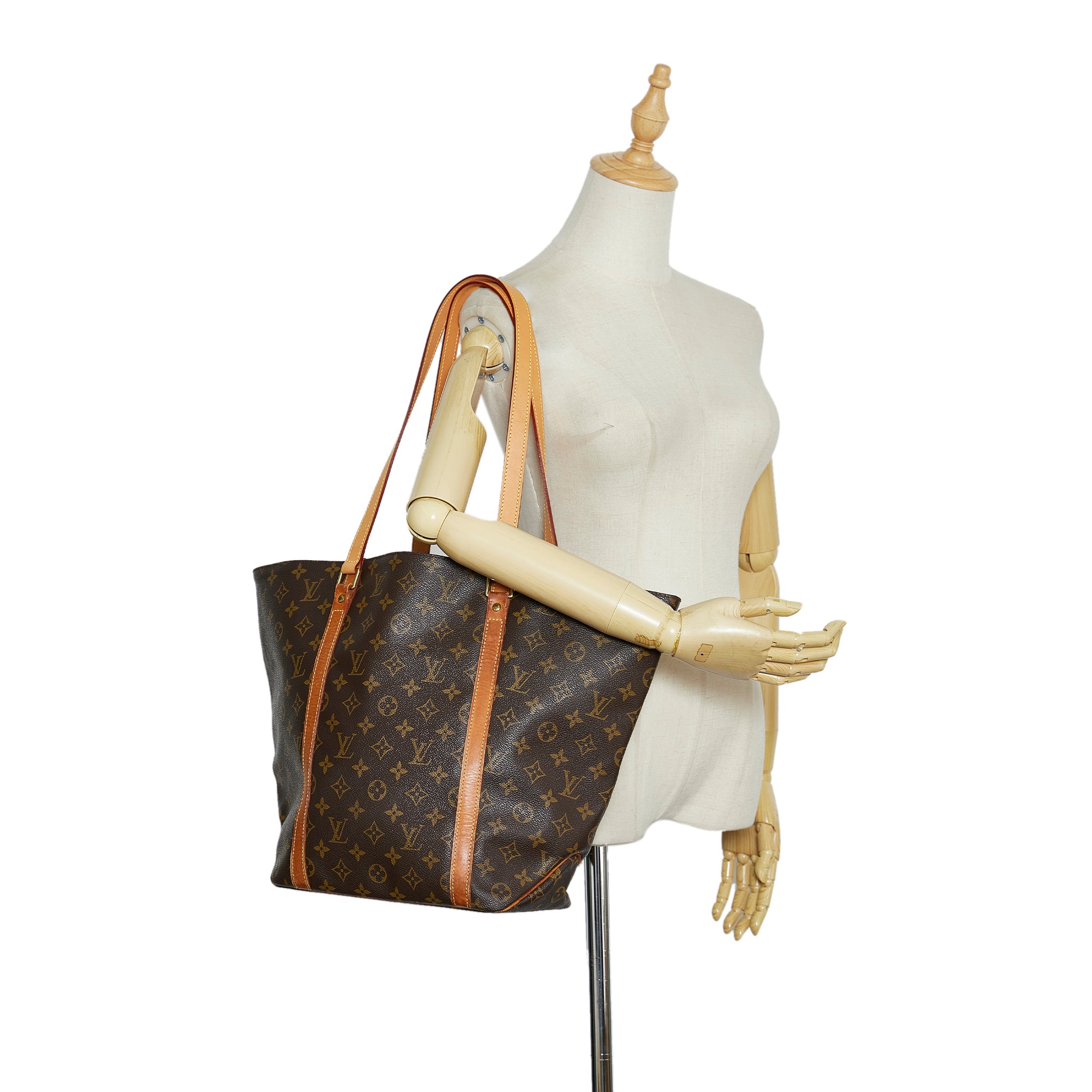 Louis Vuitton Monogram Sac Shopping Tote Bag Travel Bag