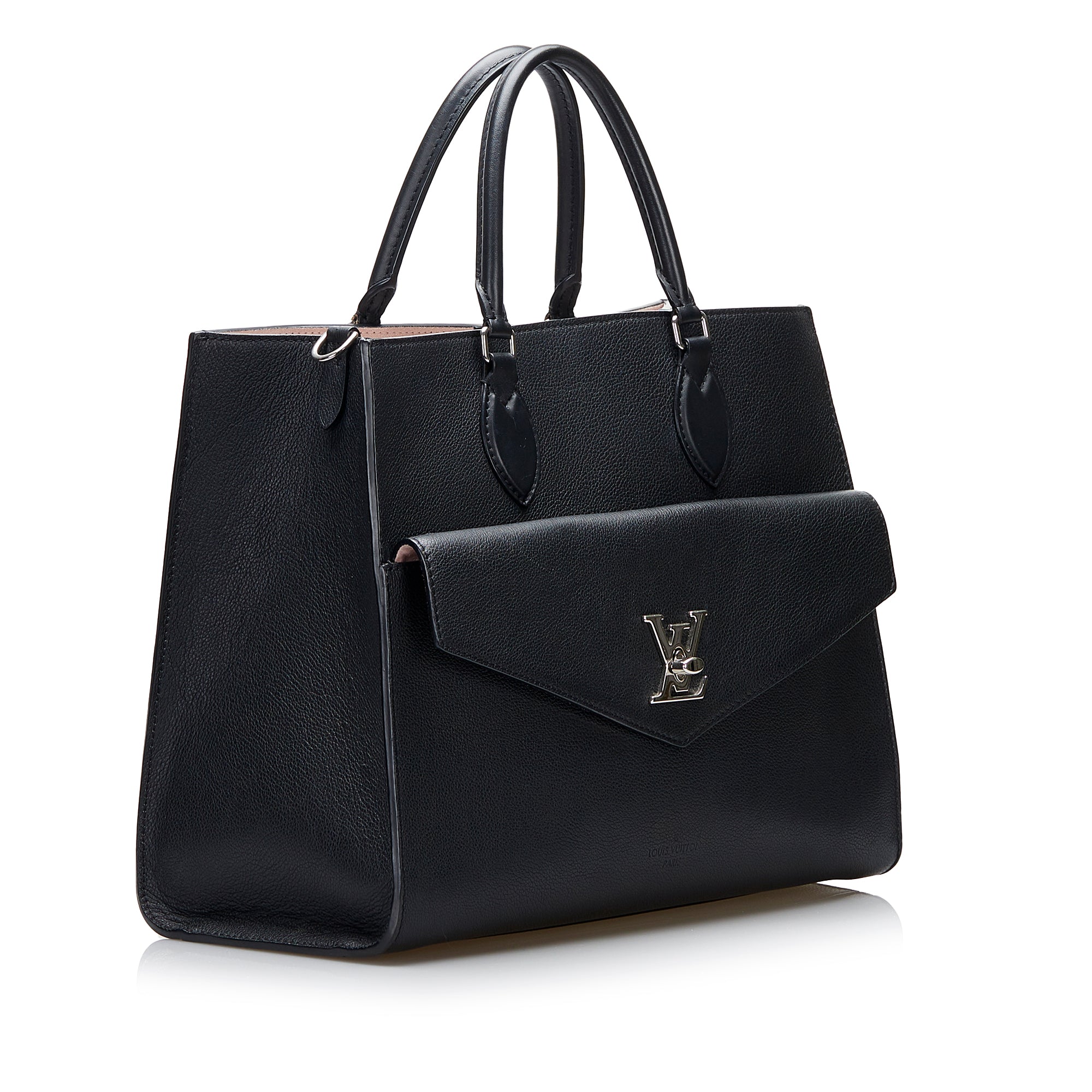 Black Louis Vuitton Lockme Tote MM Satchel
