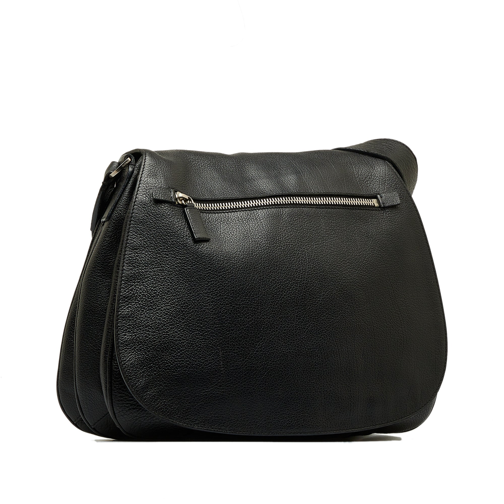 Black Prada Leather Crossbody Bag – Designer Revival