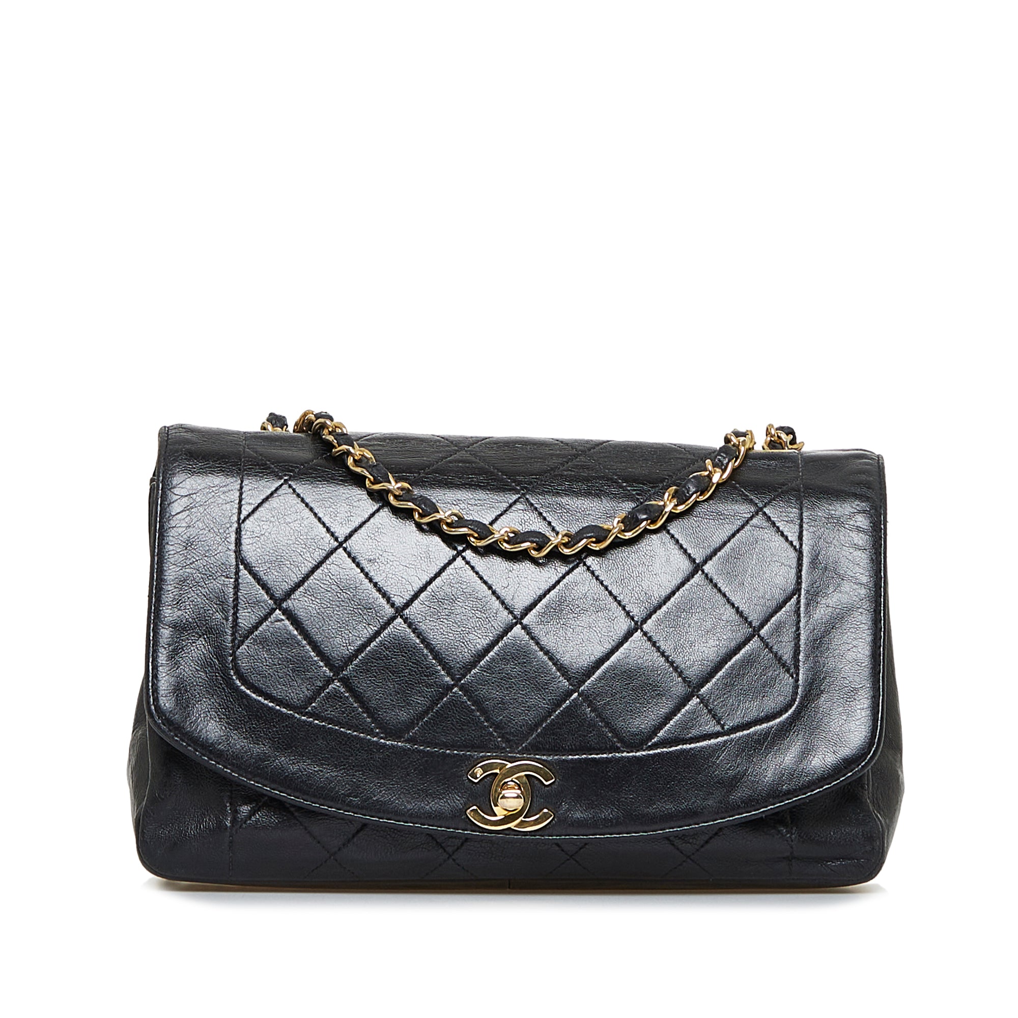 Chanel Small 22cm Diana Flap in Black Lambskin 24K GHW  Brands Lover