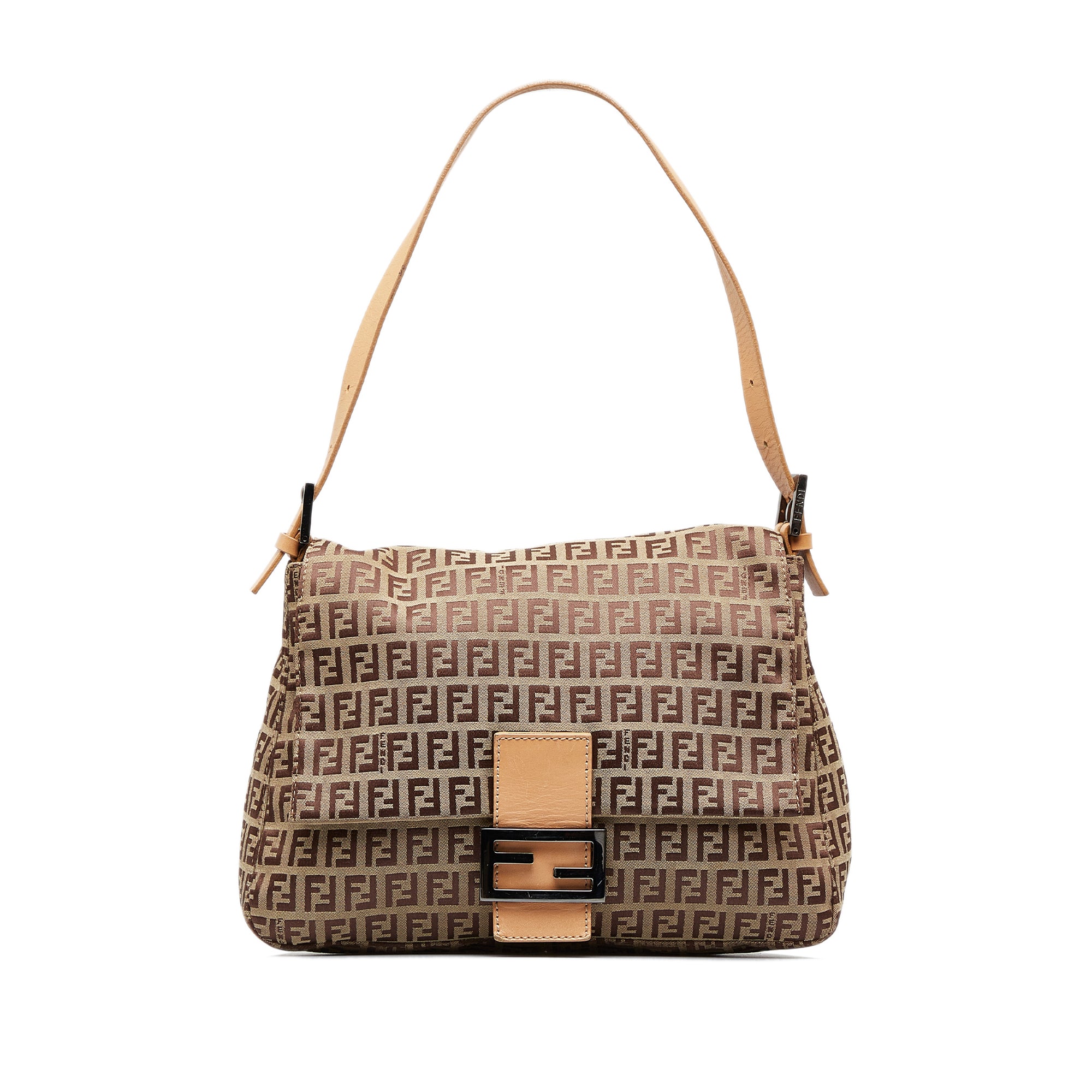 Brown Fendi Zucchino Mamma Forever Shoulder Bag