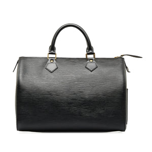 LOUIS VUITTON Black Epi Leather Speedy 25 Handbag