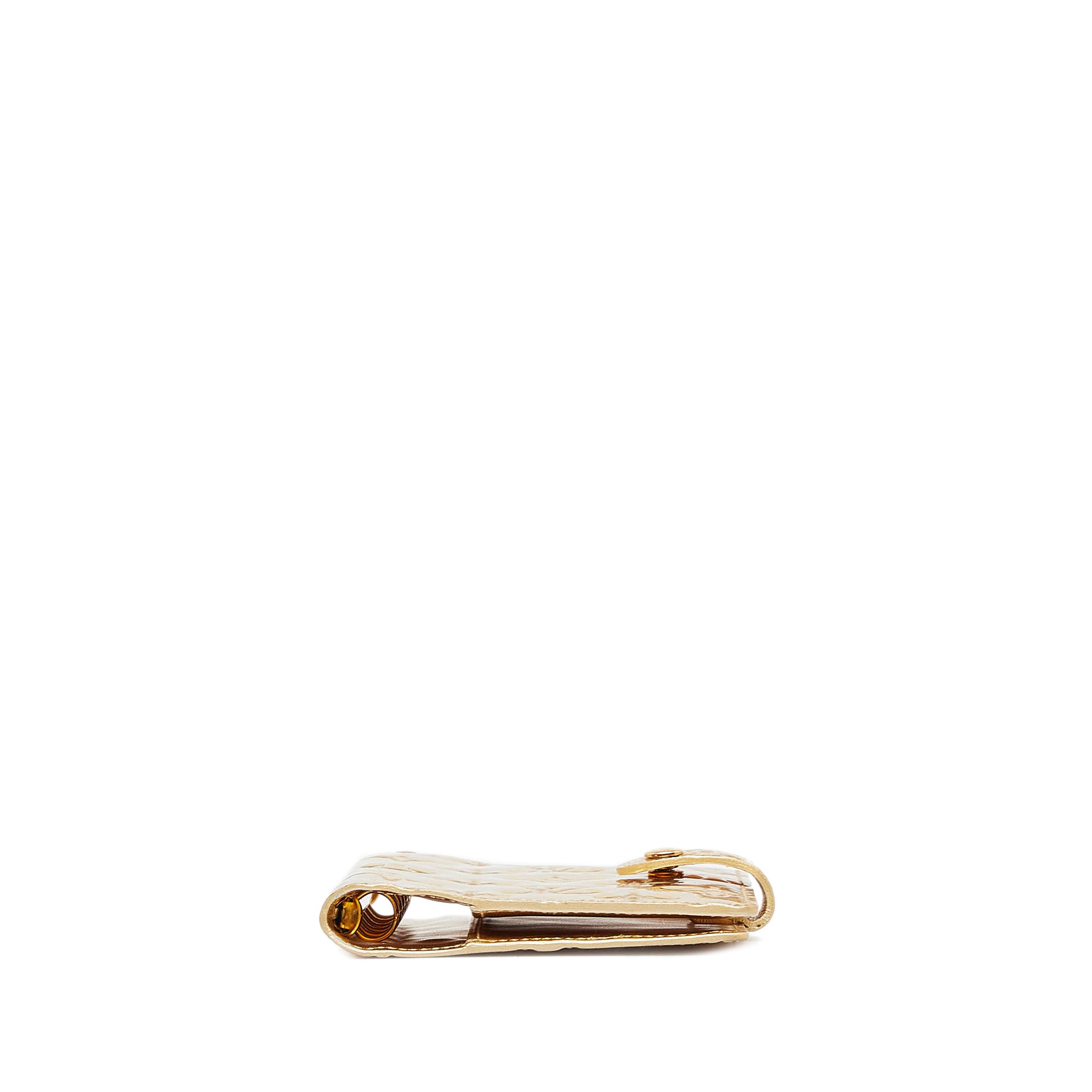 Louis Vuitton Miroir Small Monogram Embossed Ring Agenda Gold