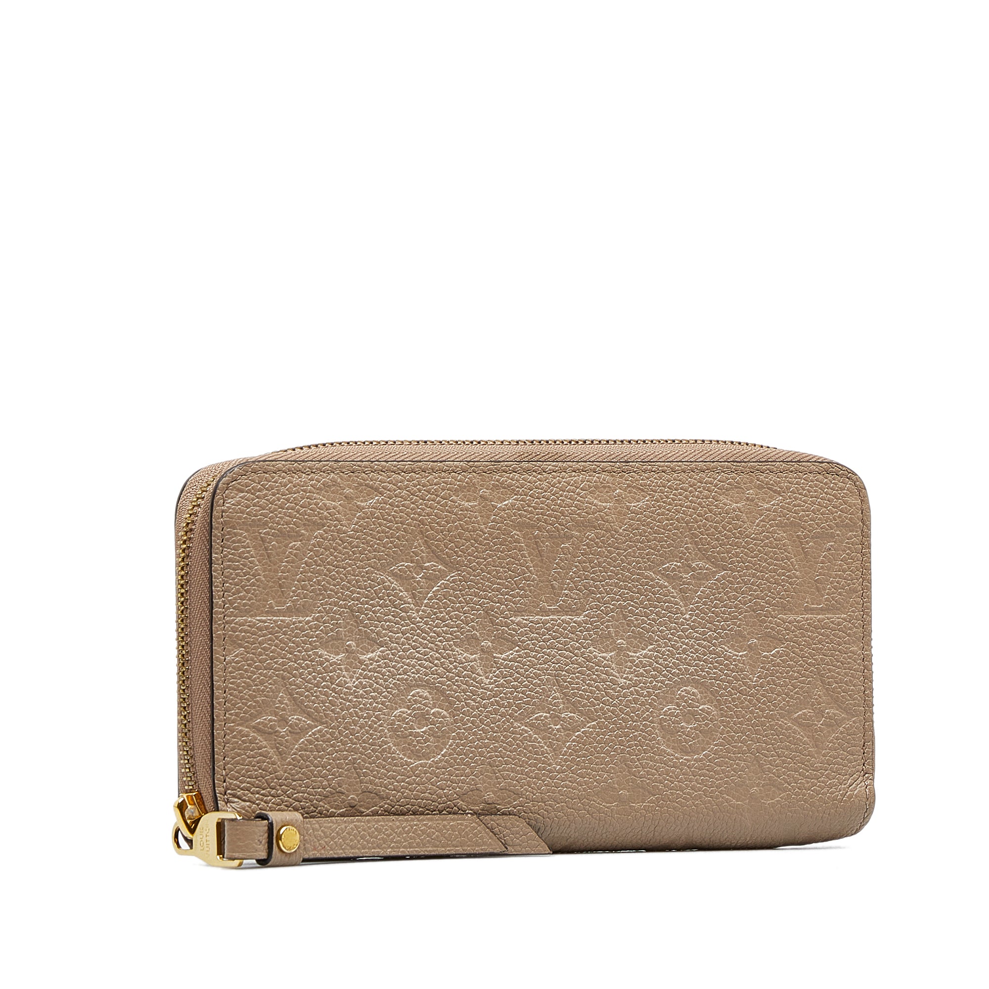 Louis Vuitton Vernis Brown Beige Long Zip Around Leather Envelope Wallet
