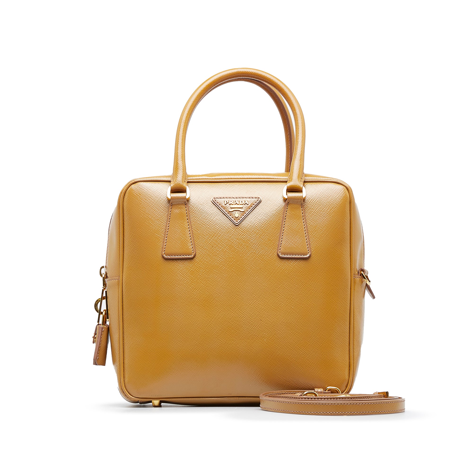 Prada Saffiano Vernice Leather Crossbody Bag