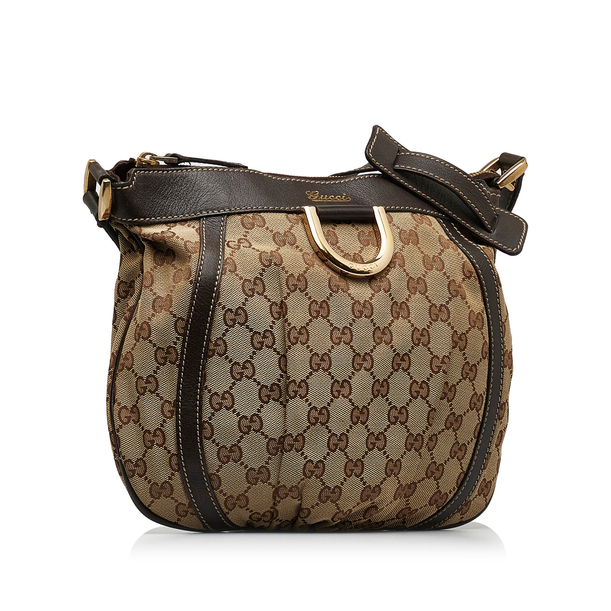 Brown Gucci GG Canvas Abbey D-Ring Hobo – Designer Revival