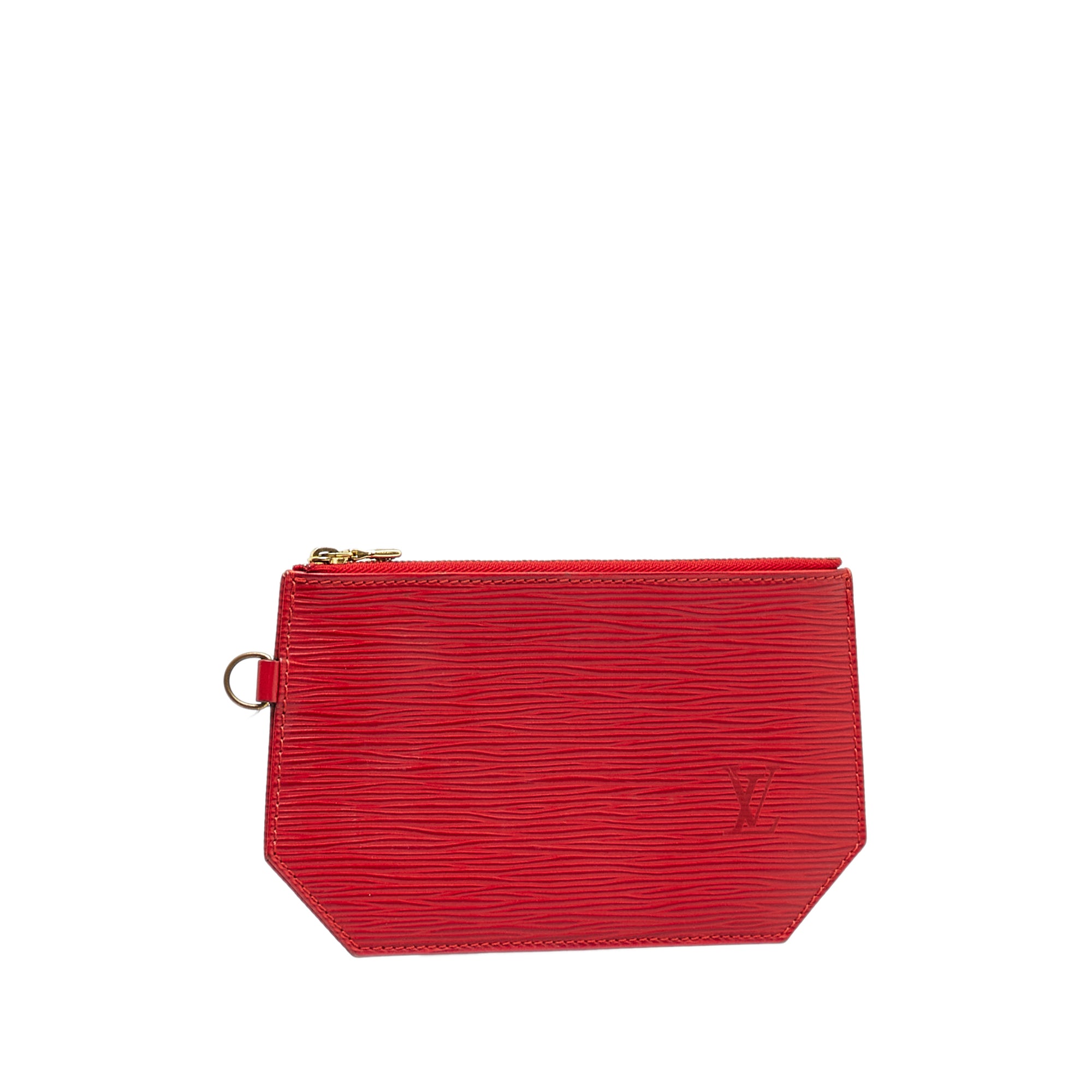 Louis Vuitton Red Epi Leather Key Pouch Coin Purse Pochette