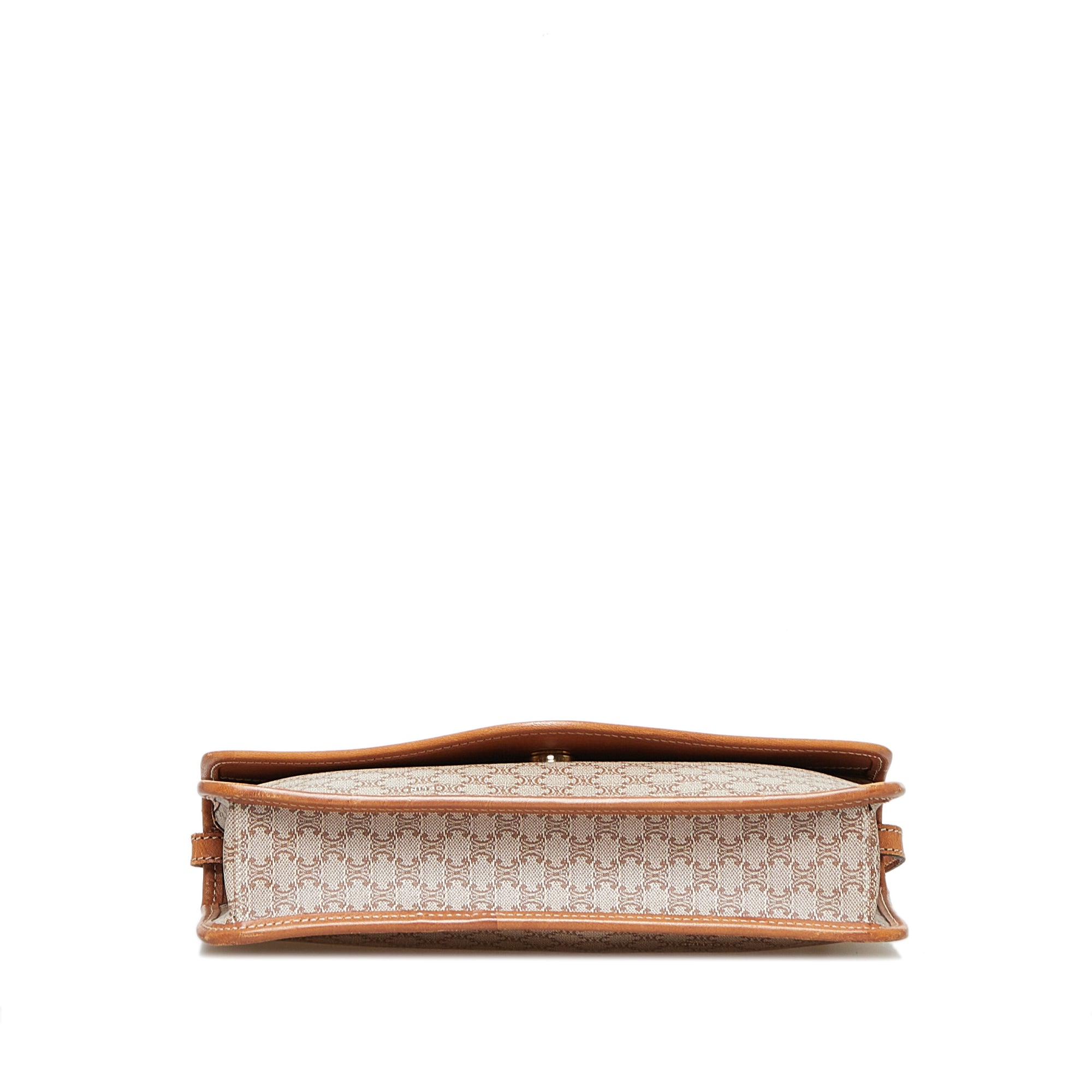 Tan Celine Macadam Crossbody Bag