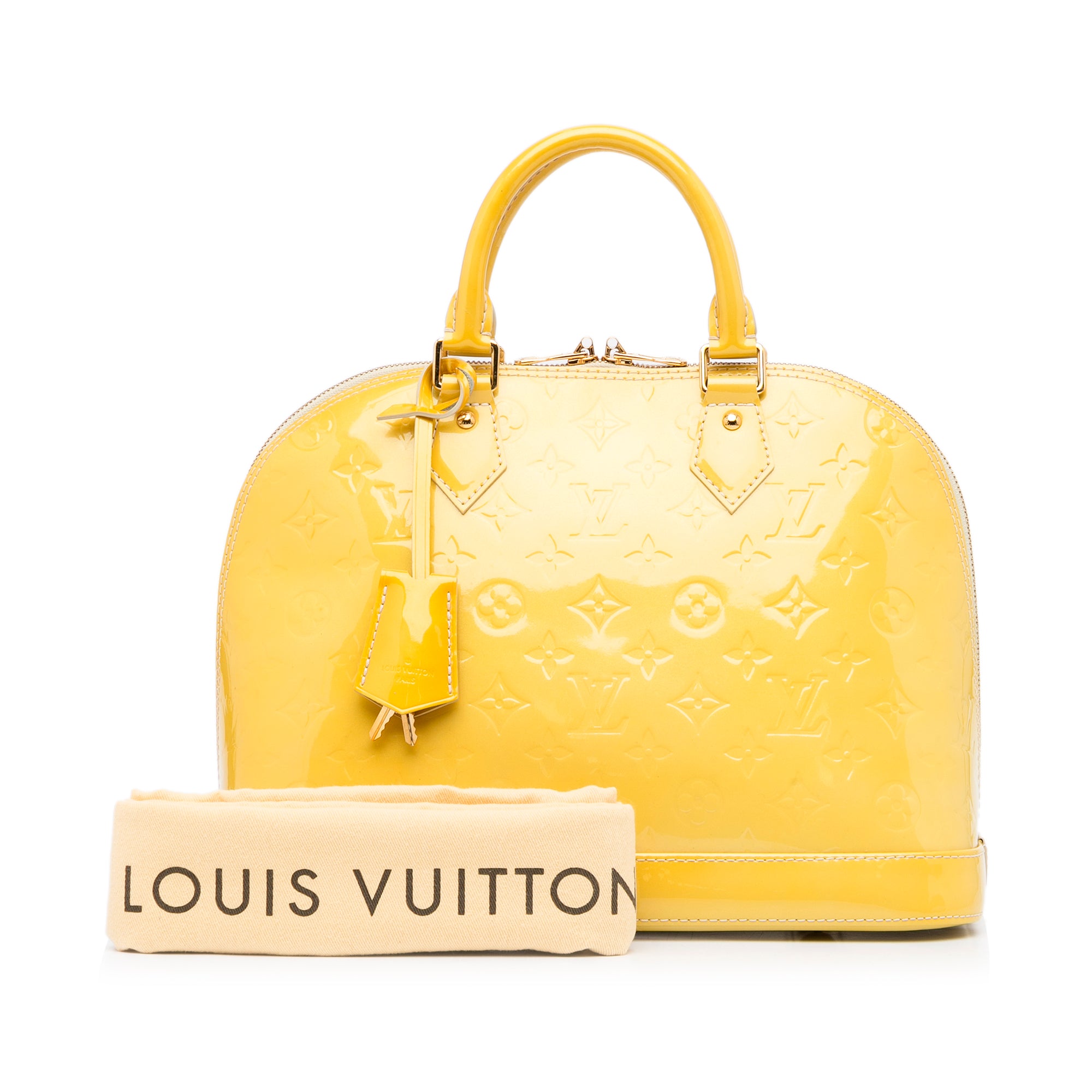 PRELOVED Louis Vuitton Tan Vernis Monogram Vernis Alma PM Bag