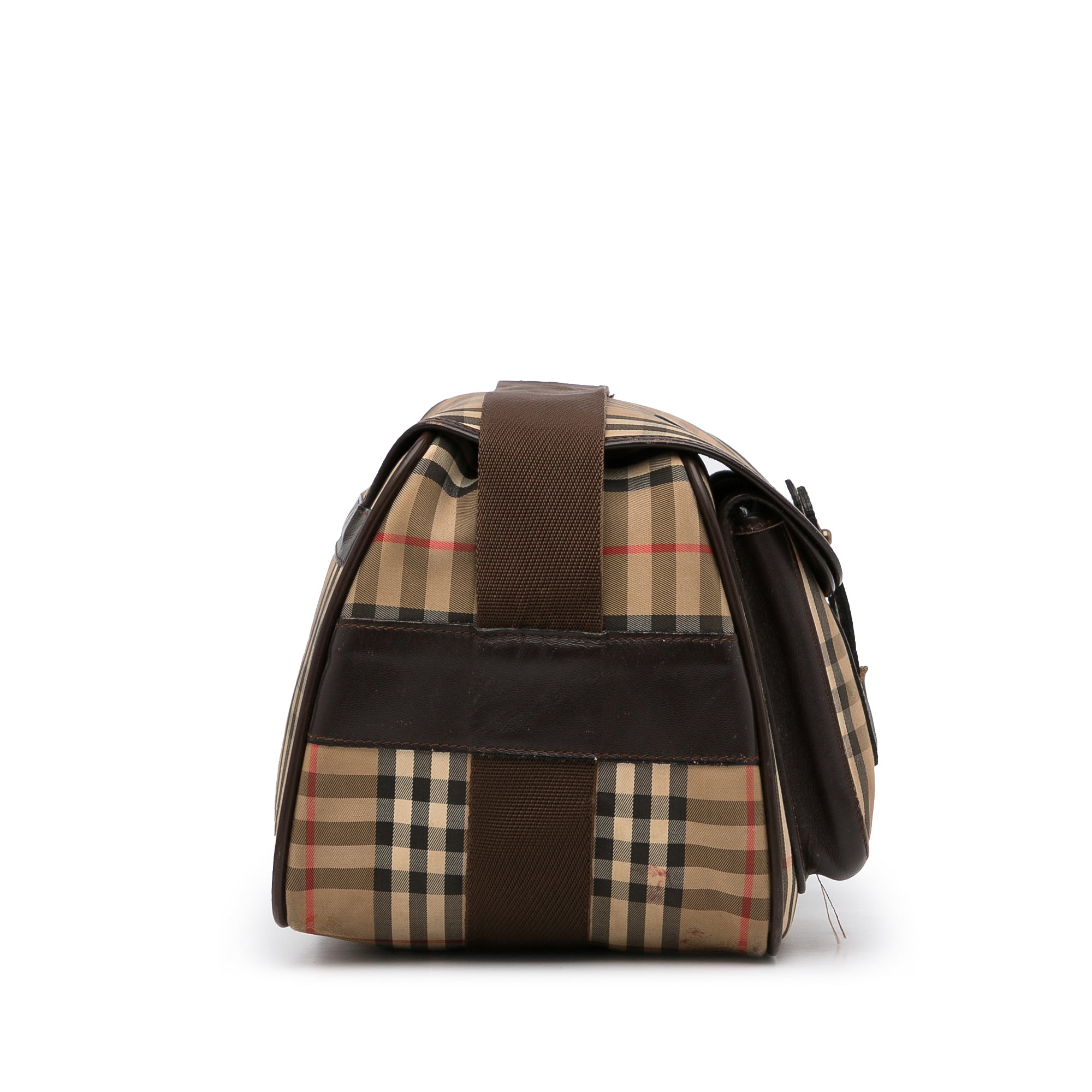 Burberry Haymarket Check Shoulder Bag - Brown Shoulder Bags