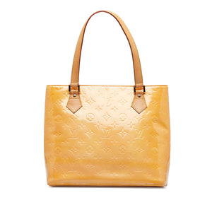 Louis Vuitton Vernis Yellow Houston Tote Bag