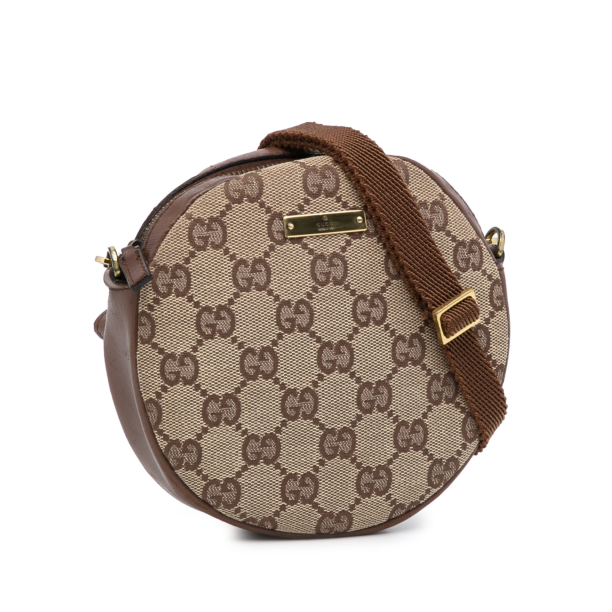 Gucci GG Canvas Shoulder Bag Brown - The Recollective