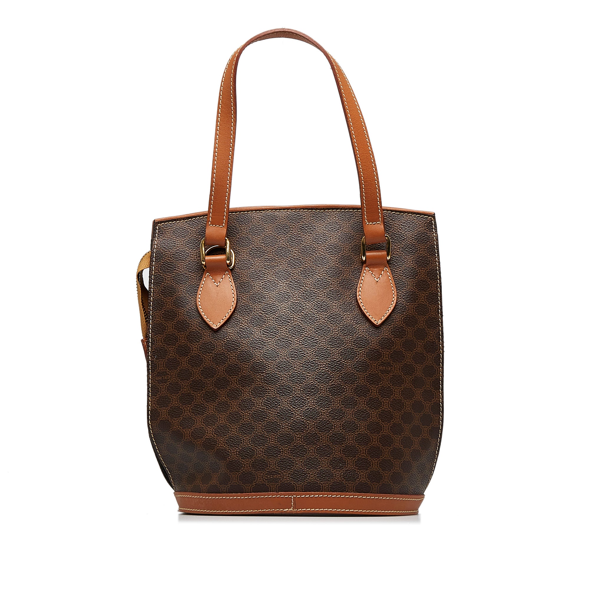 Celine, Bags, Celine Triomphe Macadam Logo Monogram Coated Canvas Leather Backpack  Vintage Bag